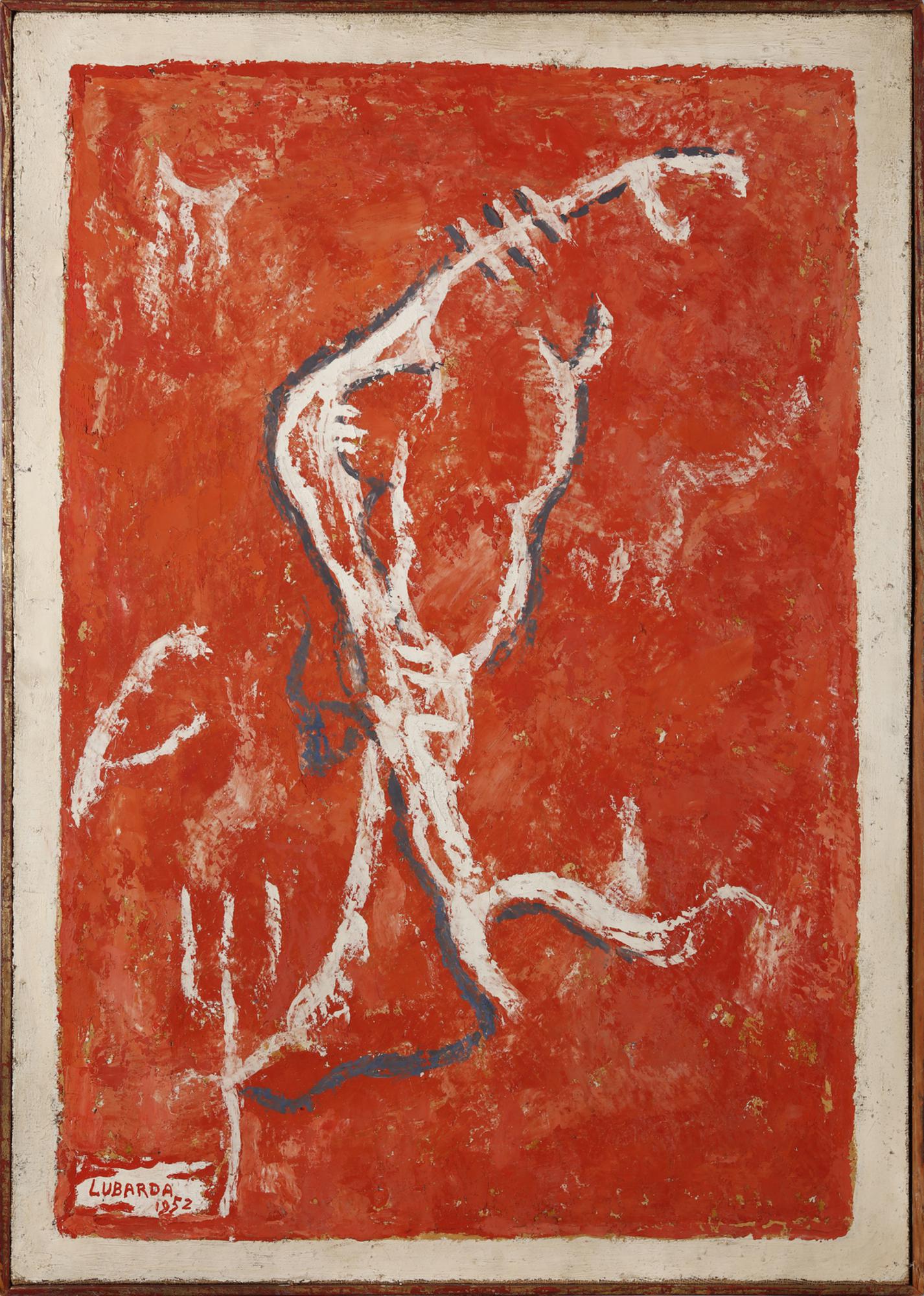 Peter Lubarda (1907 - 1974) SENZA TITOLO tecnica mista su tela, cm 98x69 1952...
