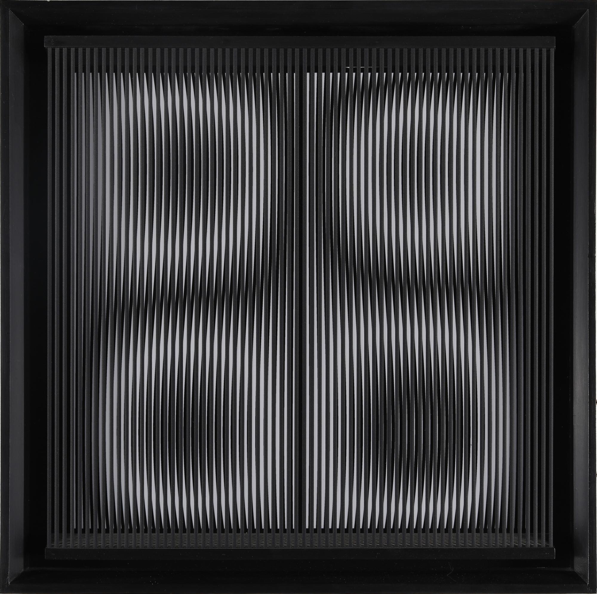 Alberto Biasi (1937) FORME ENERGICHE tecnica mista su tavola, cm 50x50x4 1999...