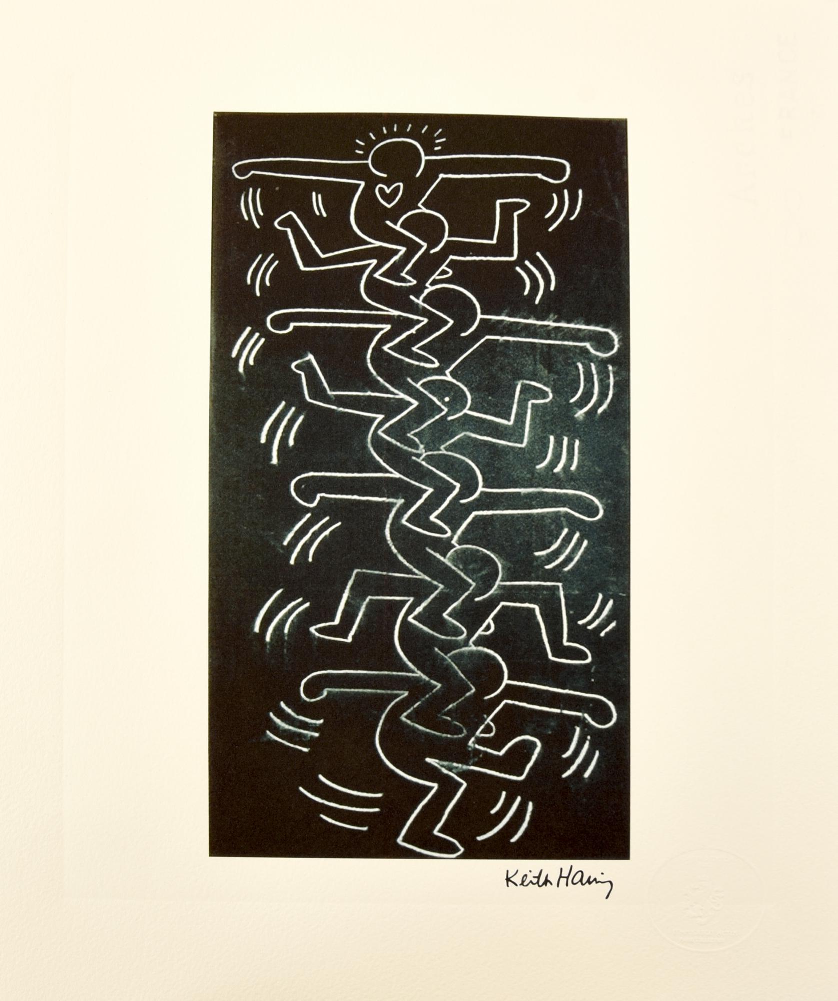 D'apres Keith Haring UNTITLED DA SUBWAY DRAWING 1985 eliografia su carta...