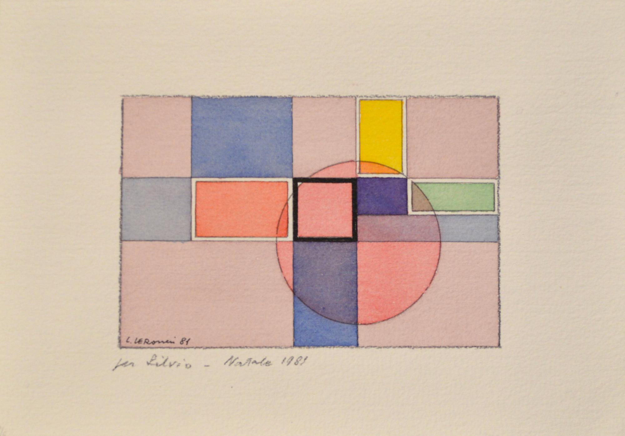 Luigi Veronesi (1908 - 1998) COMPOSIZIONE acquerello e matita su cartoncino,...
