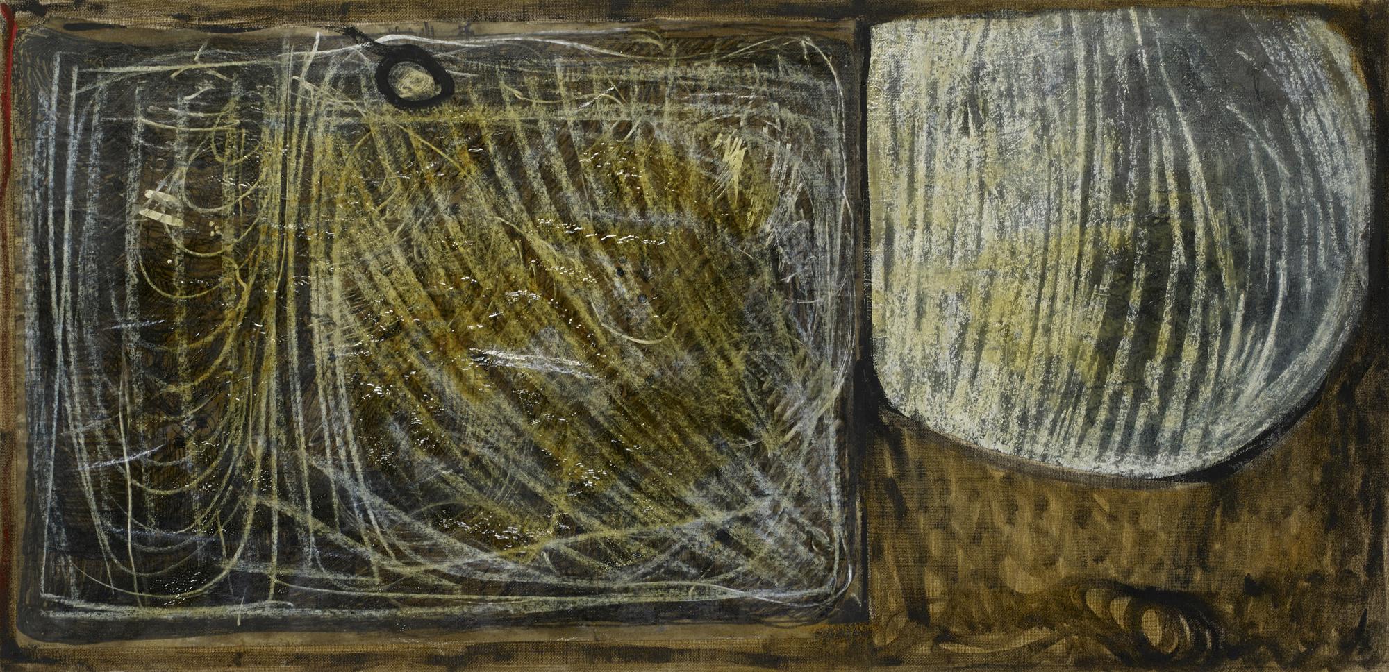 Renata Boero (1936) COMPOSIZIONE tecnica mista su carta applicata su tela, cm...