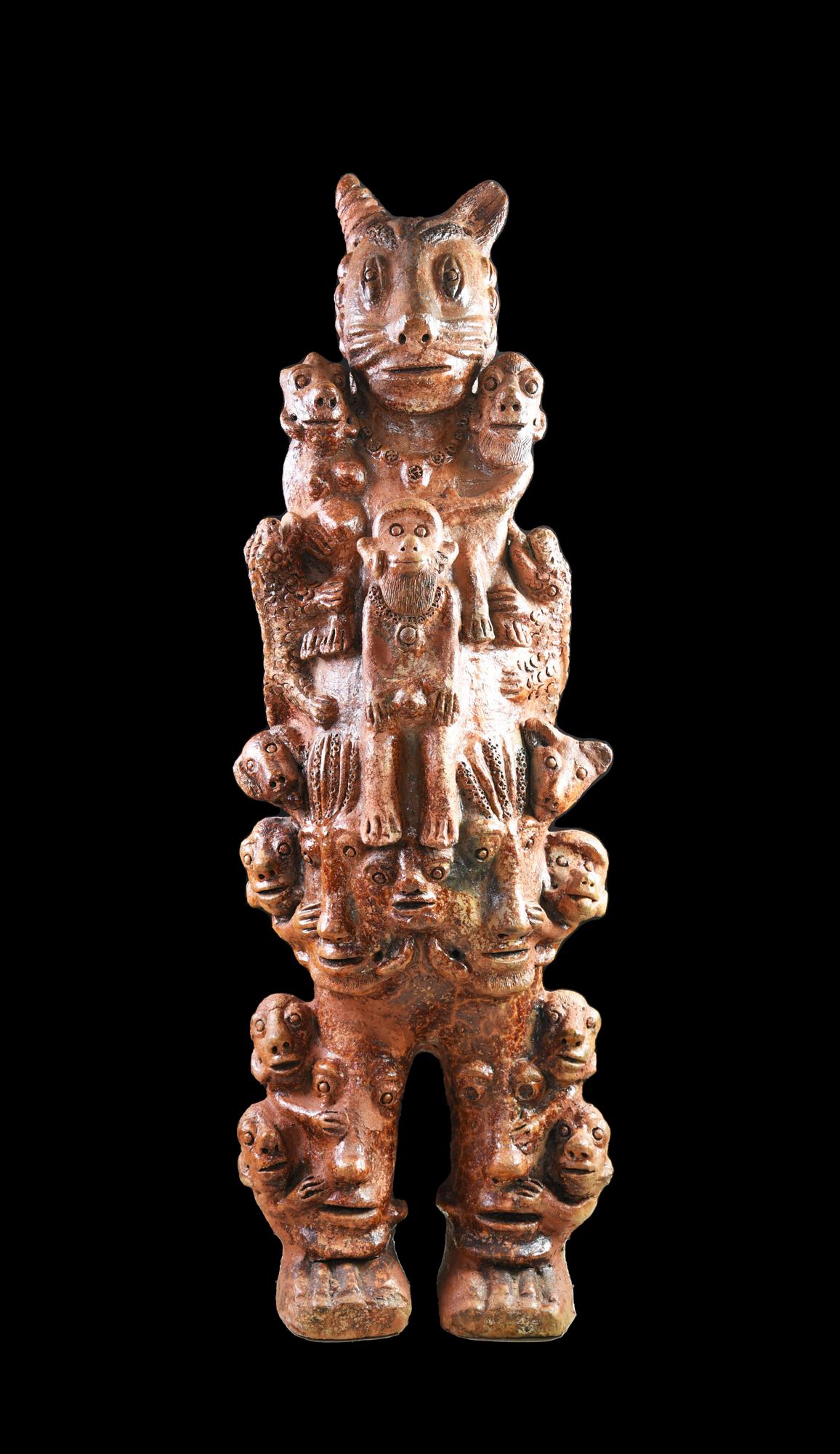 Seni Awa Camara (1945) MATERNITE' terracotta, cm 113x36x27 eseguito nel 2010...