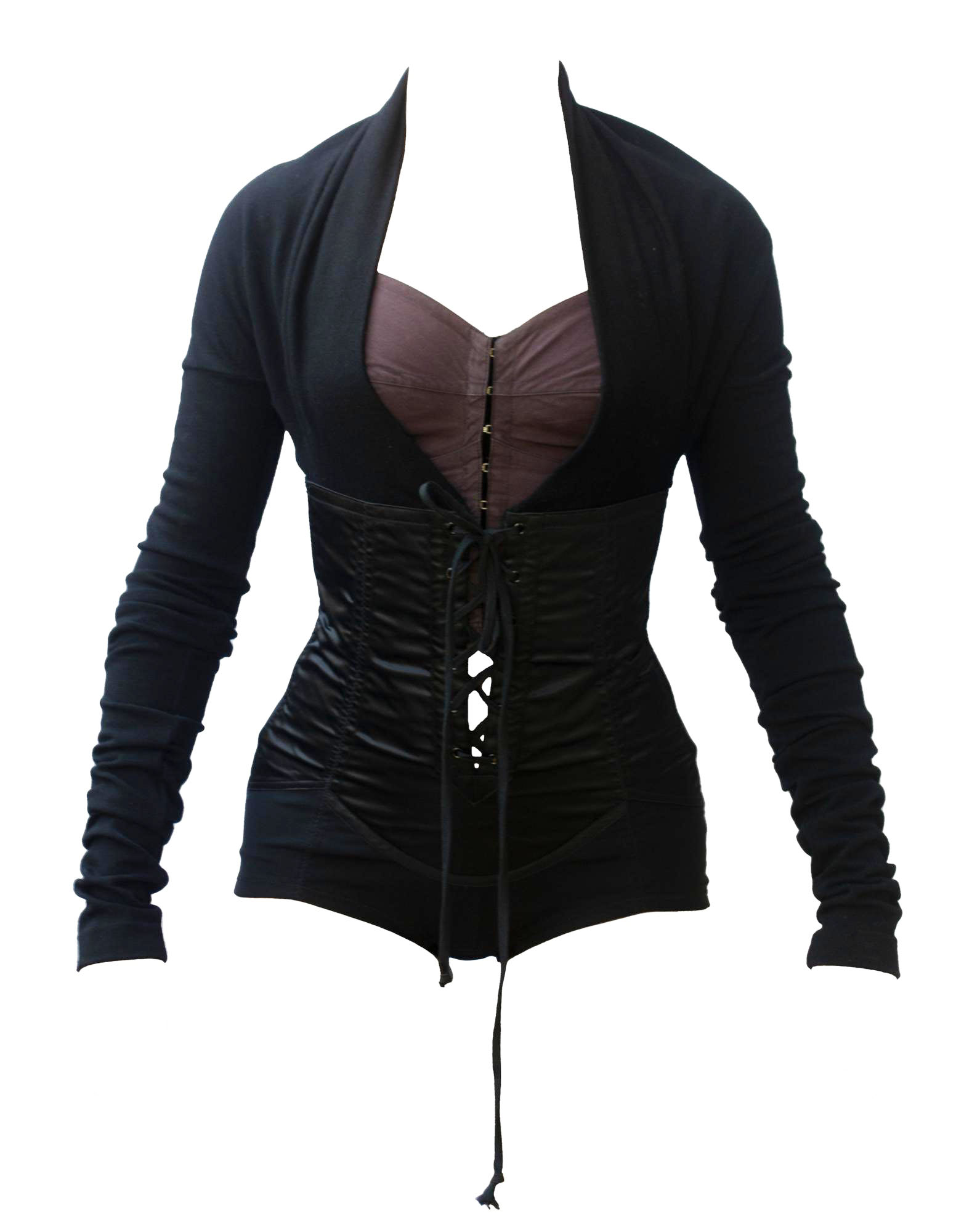 Dolce & Gabbana BODY CORSET Description: Black satin body corset with...