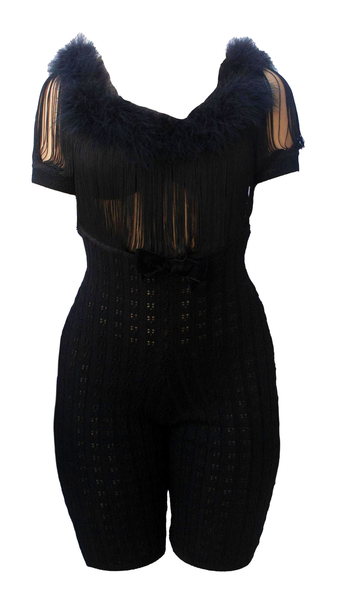 Jean Paul Gaultier KNITTED SHORT JUMPSUIT Description: A black short knitted...