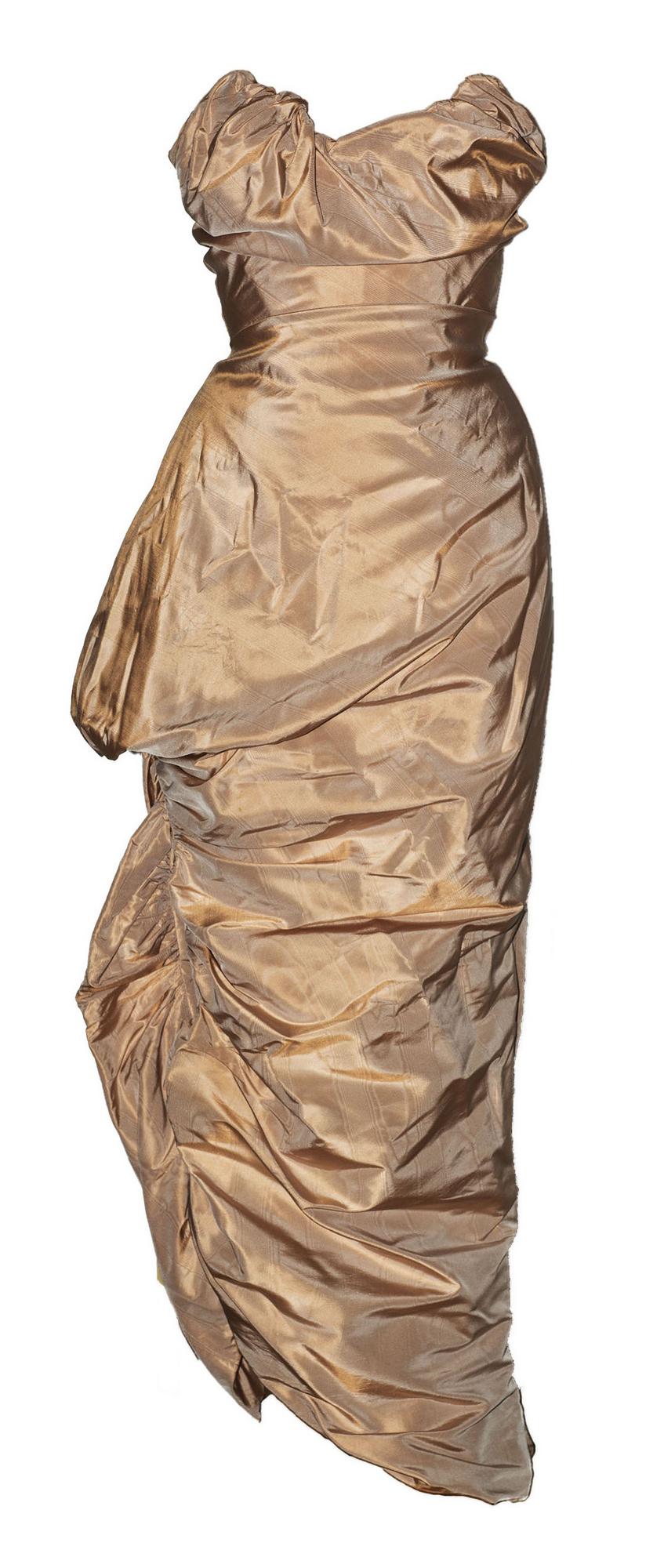 Vivienne Westwood MOIRE' DRESS Description: Lenght floor strapless dress, in...
