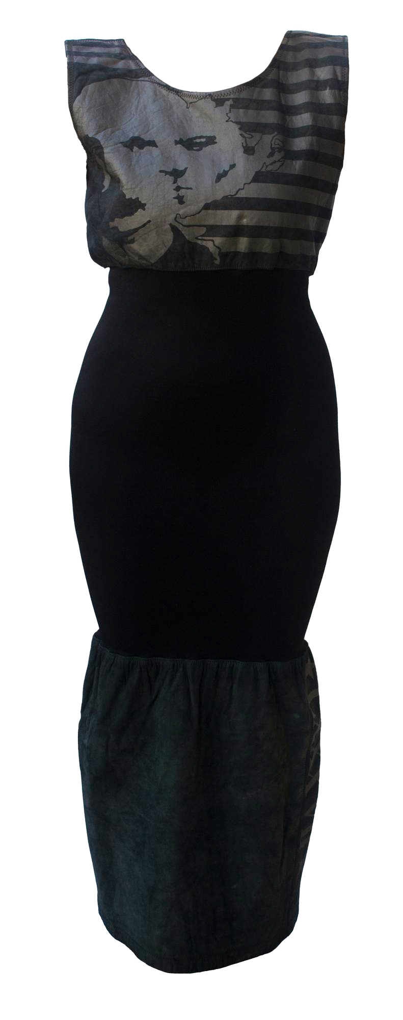 Jean Paul Gaultier LEATHER DRESS Description: A stretch jersey fabric is the...