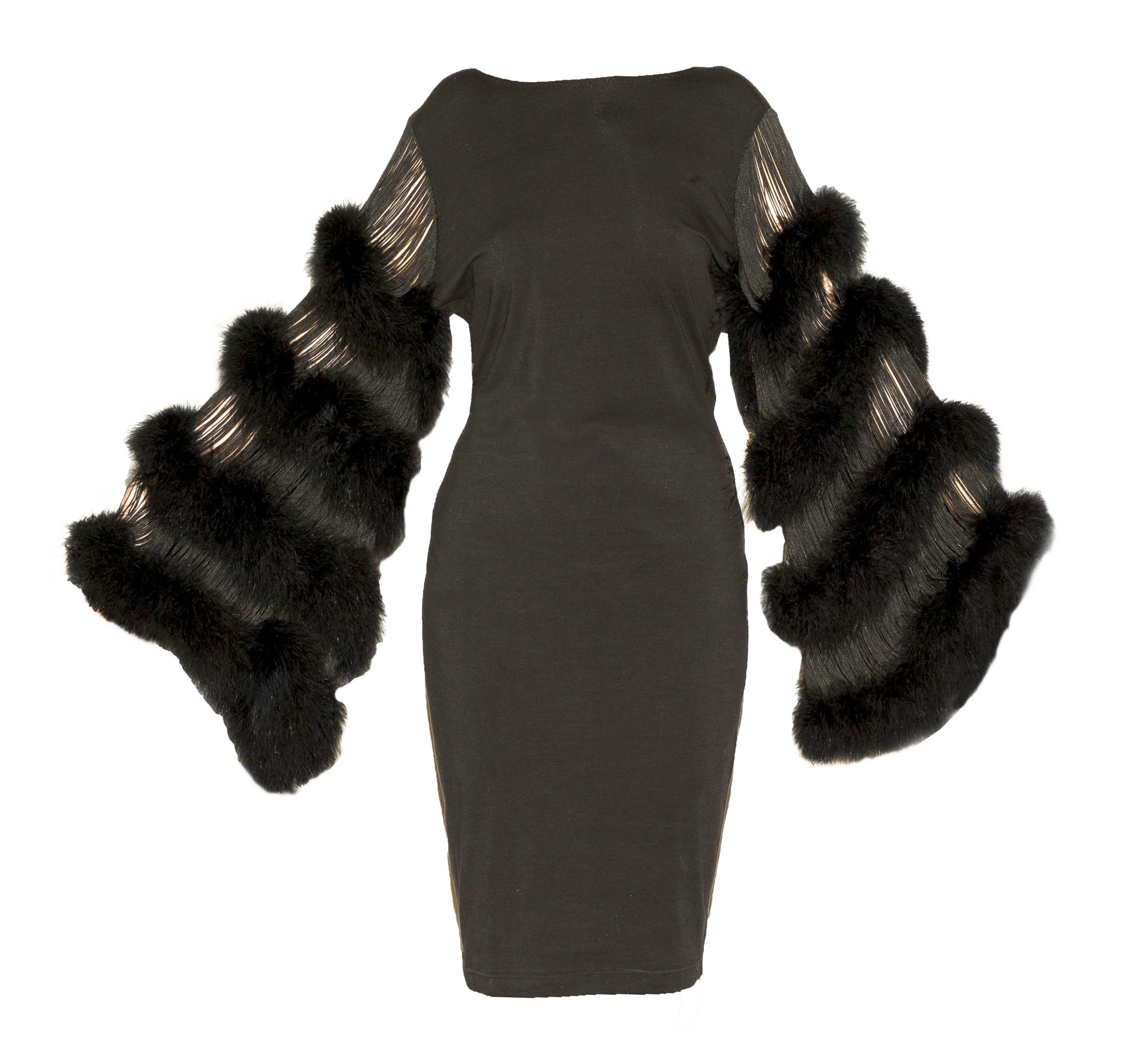 Jean Paul Gaultier FEATHERS DRESS Description: Stretch cotton jersey dress...