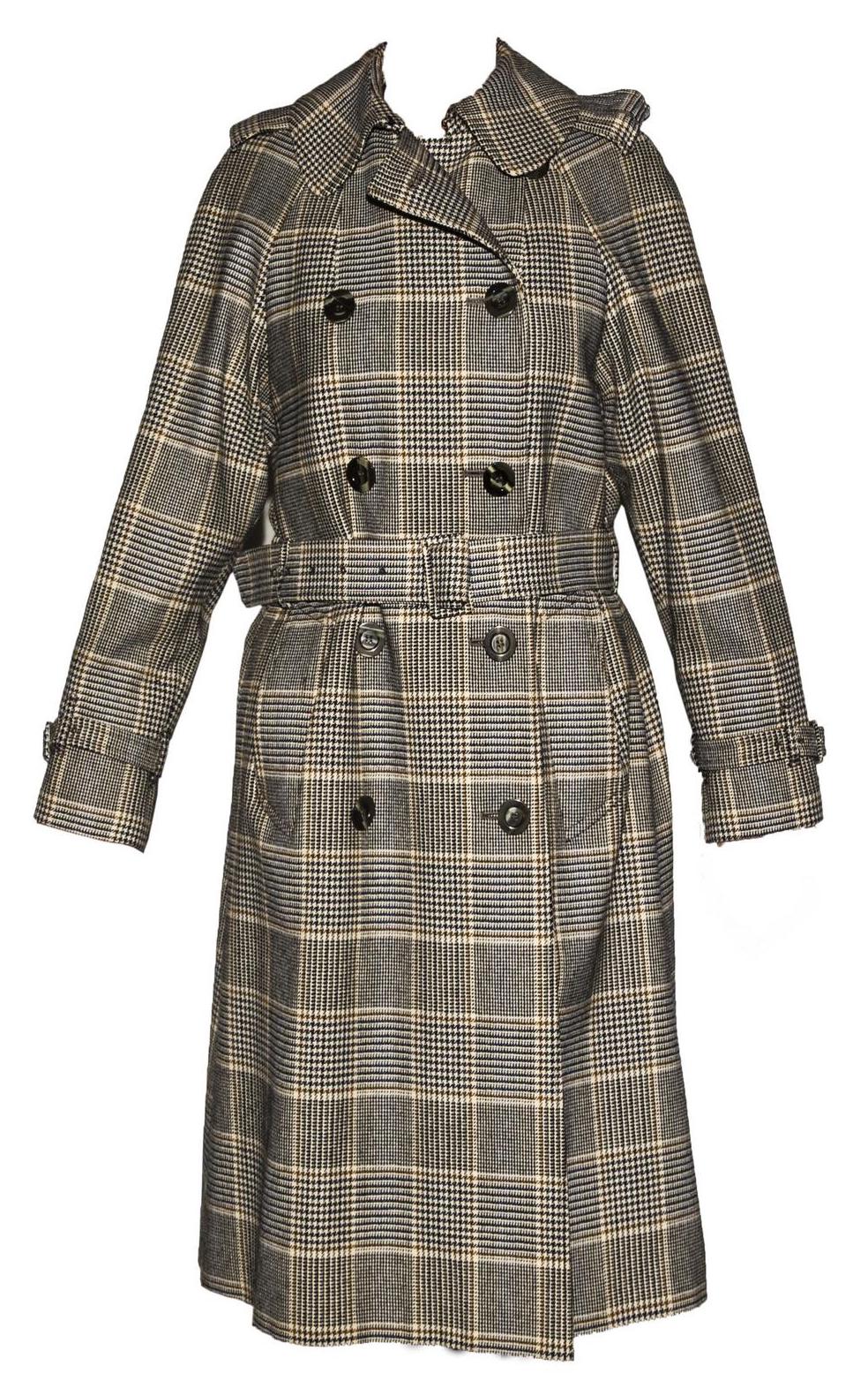Aquascutum TRENCH COAT Description: Trench coat in tweed wool with Prince of...