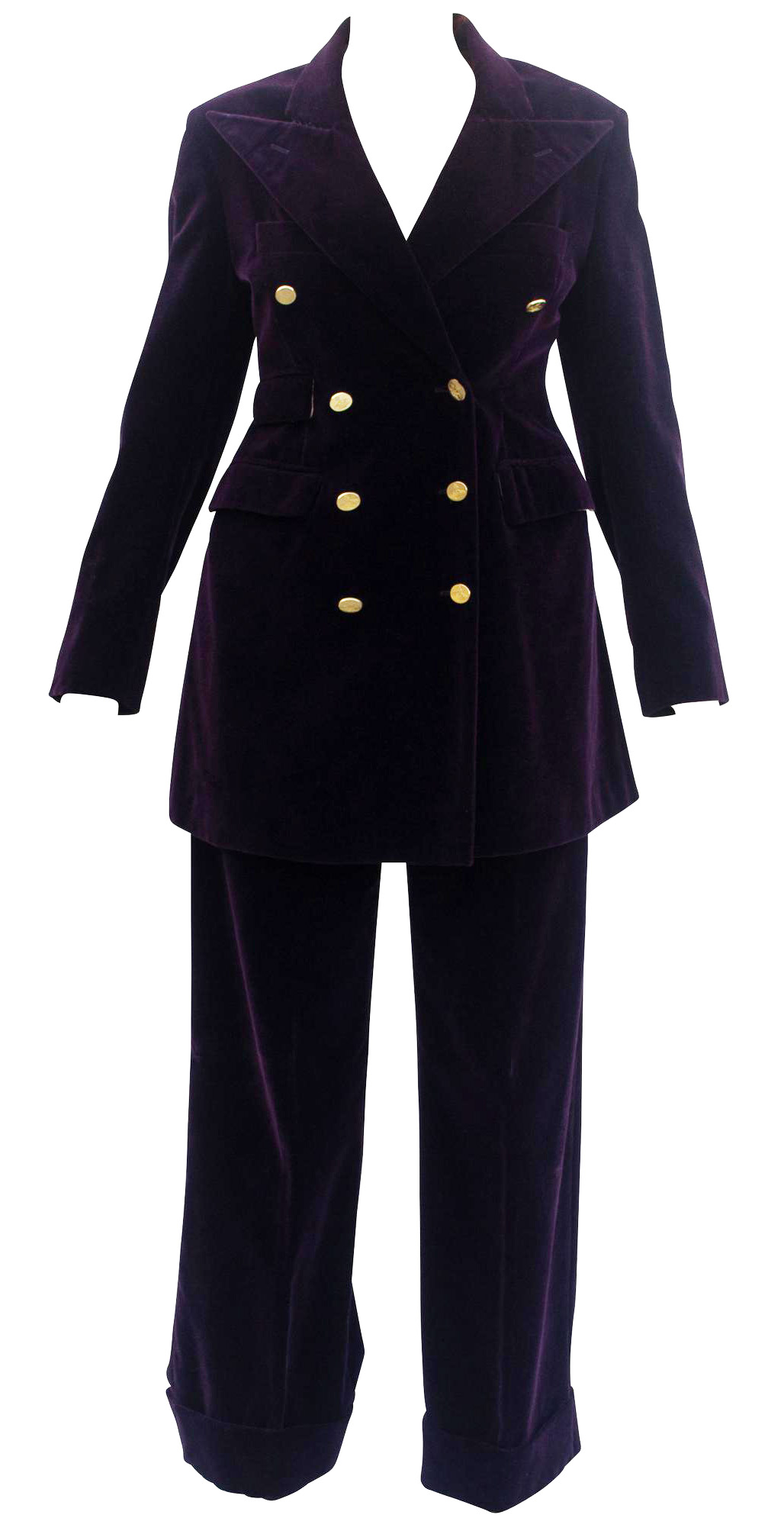 Vivienne Westwood DB VELVET SUIT Description: Purple cotton velvet dress,...