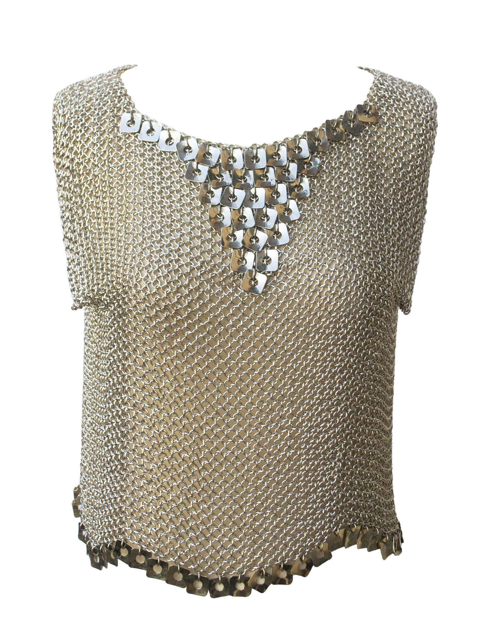 Paco Rabanne METAL TOP Description: Steel metal chainmail for this top. A...