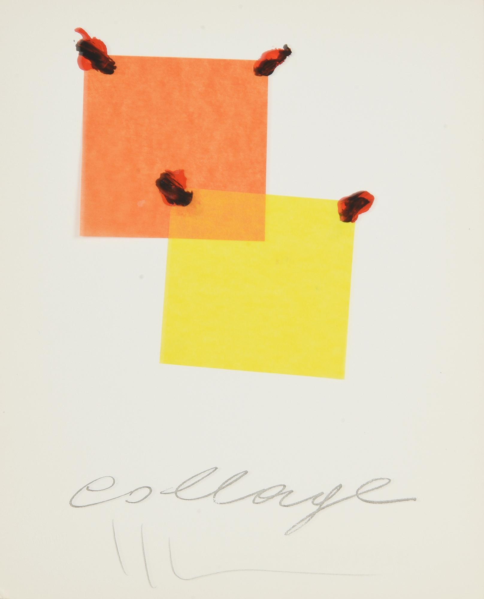 Aldo Mondino COLLAGE multiplo, collage e tempera su carta, cm 30x23,5 firma e...