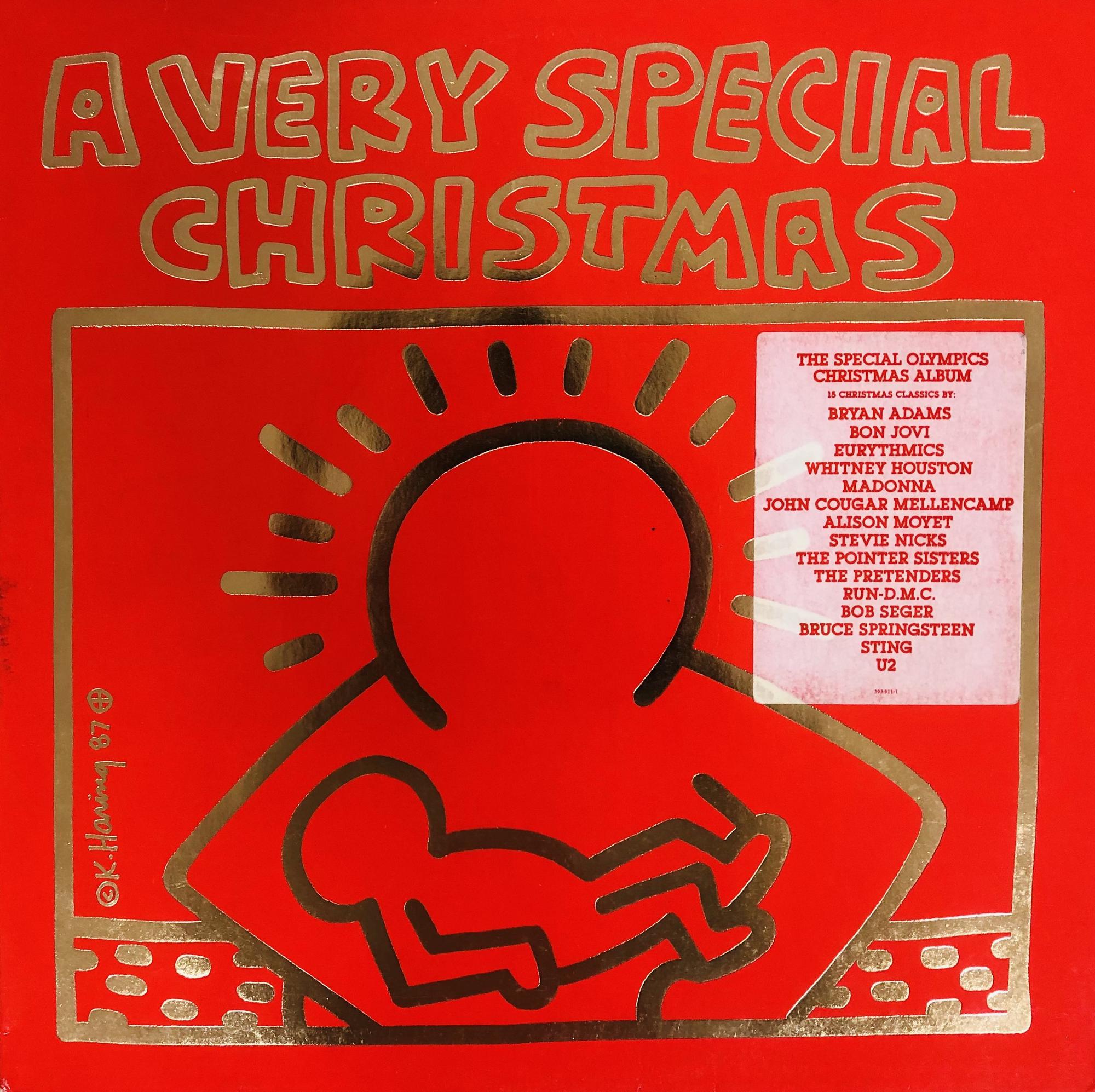 Keith Haring A VERY SPECIAL CHRISTMAS stampa offset sulla copertina del...