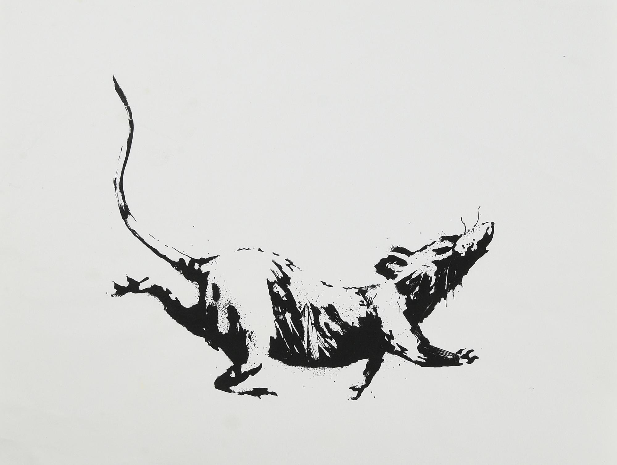 Banksy RAT. GROSS DOMESTIC PRODUCT serigrafia, cm 38,5x50,5 eseguito nel 2019...