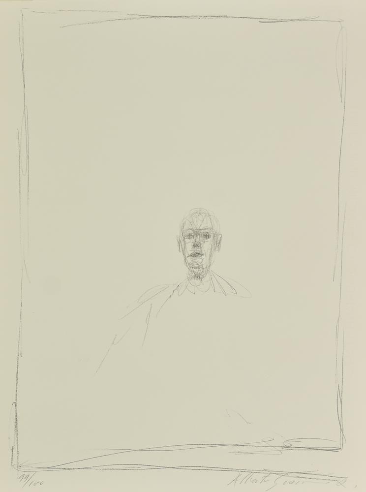 Alberto Giacometti, (1901 - 1966) BUSTE HOMME II litografia su carta, cm...
