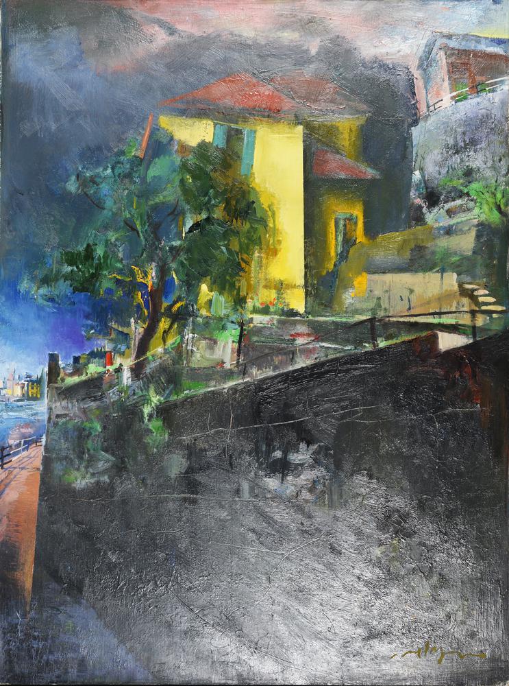 Velasco Vitali, (1960) PAESAGGIO olio su tela, cm 100x74 eseguito nel 1995