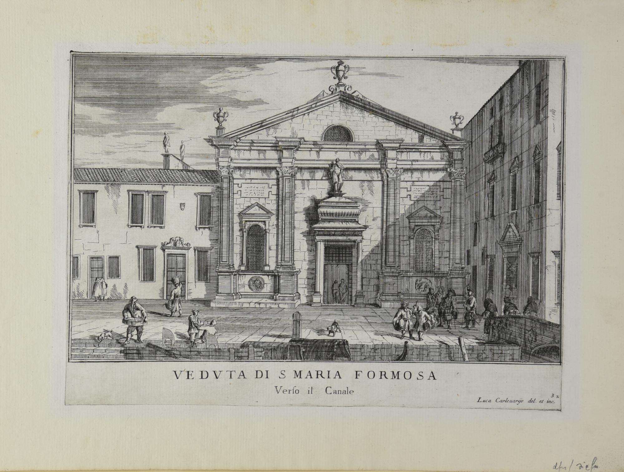 Luca Carlevarijs (1663 - 1730) VEDUTA DI SANTA MARIA FORMOSA da Le Fabbriche...