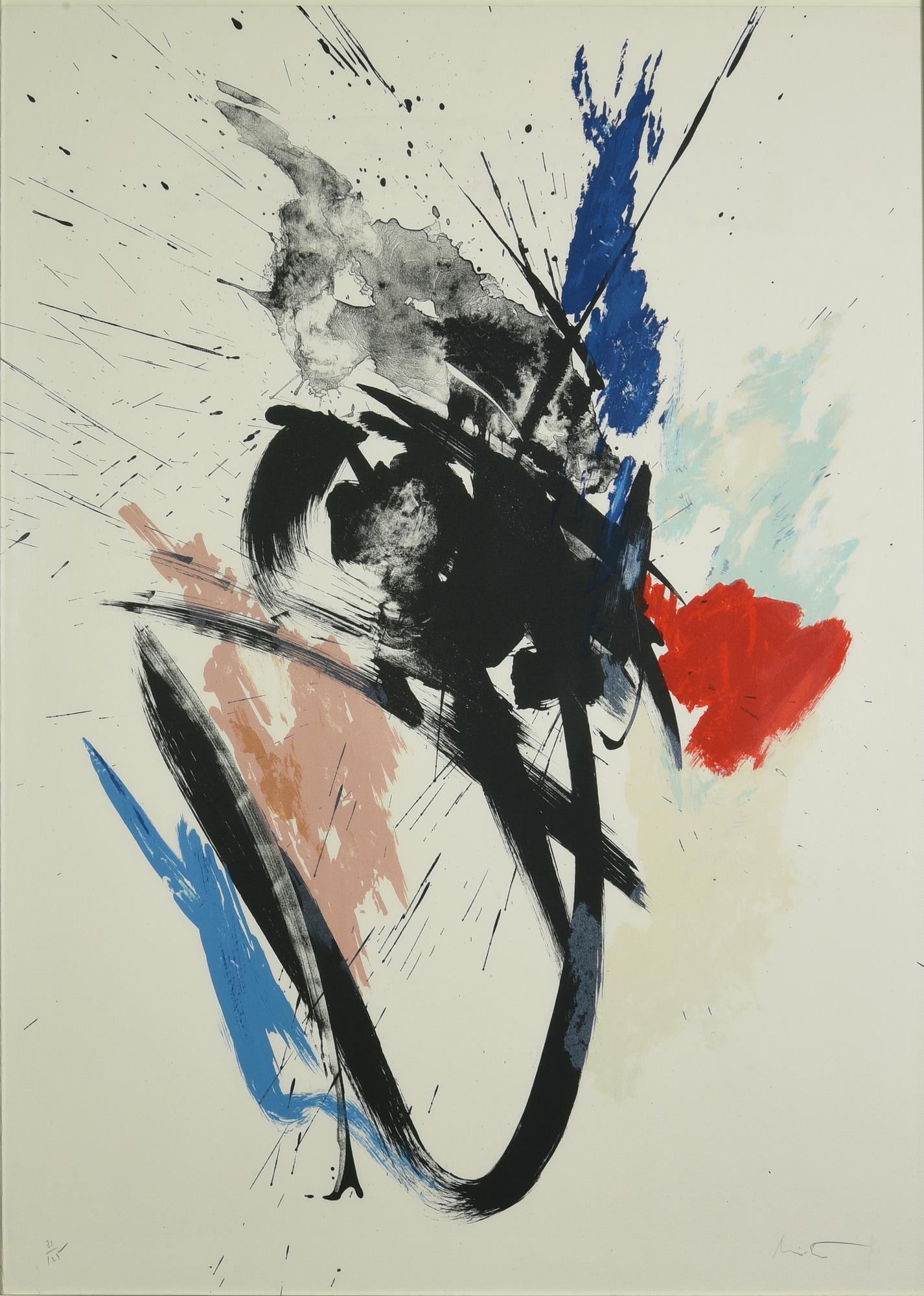 Jean Miotte (1926 - 2016) COMPOSIZIONE litografia, cm 75x53,5; es. 21/125...