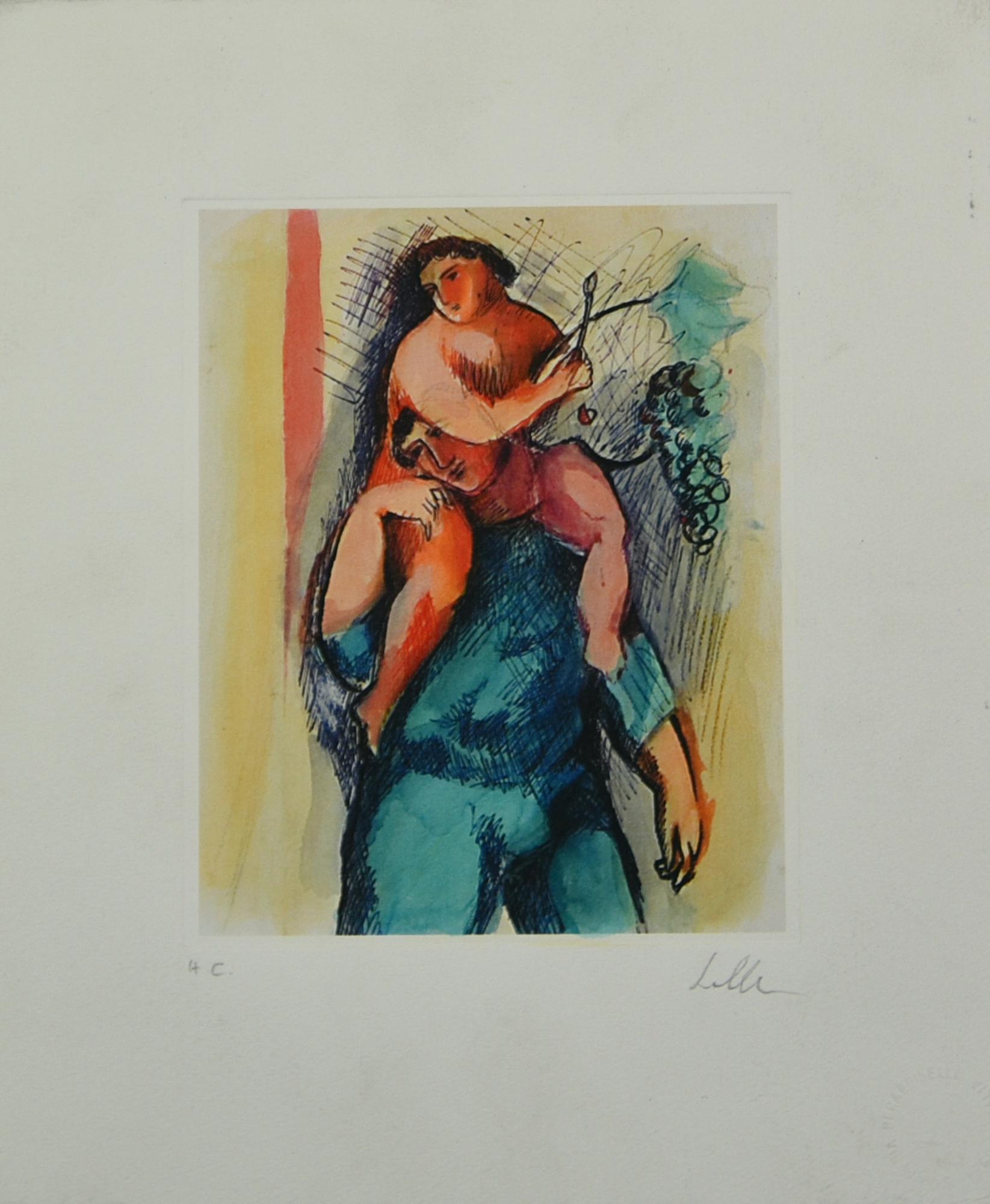 Sandro Chia (1946) SENZA TITOLO acquaforte-acquatinta, cm 19x15,5, su foglio...