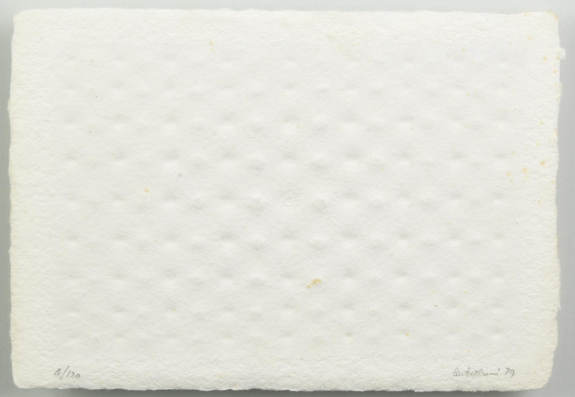 Enrico Castellani (1930 - 2017) SUPERFICIE BIANCA, 1979 calcografia su carta,...