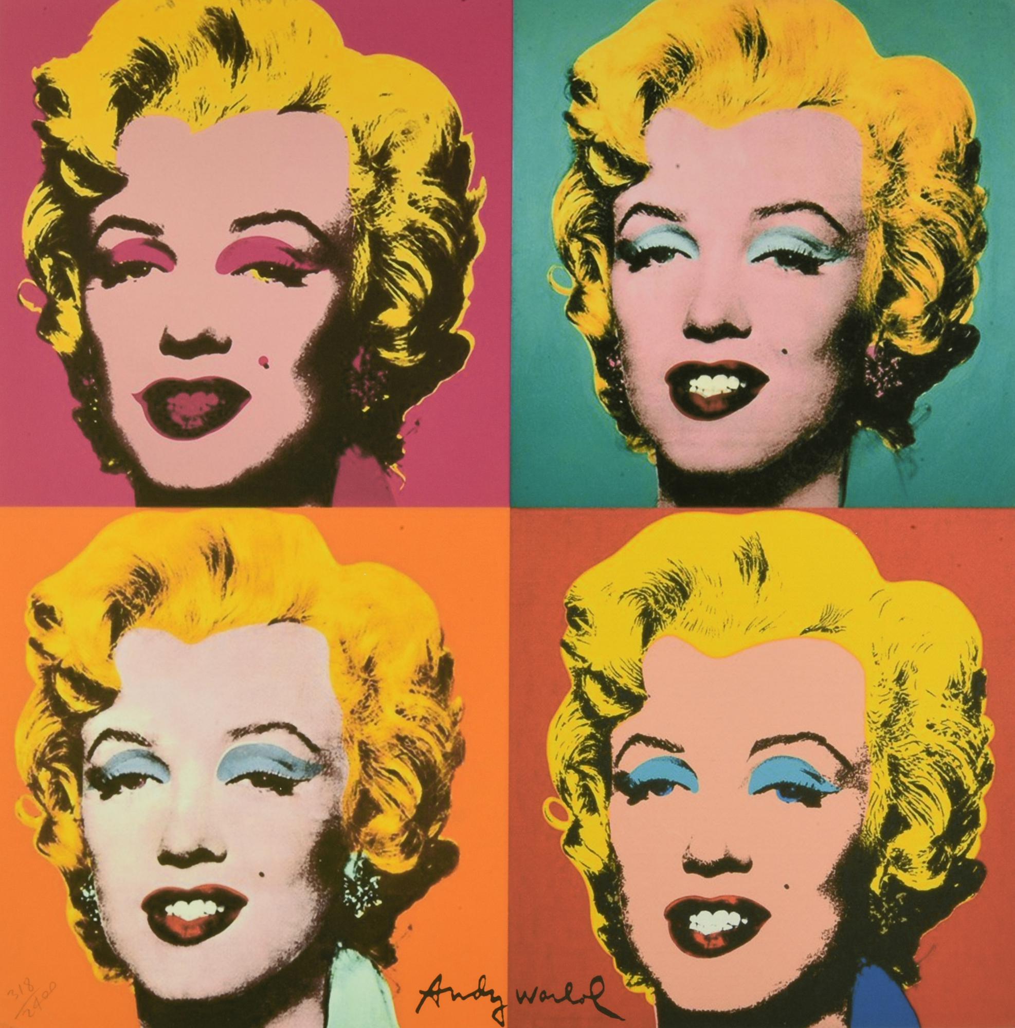 D'apres Andy Warhol MARILYN fotolitografia su cartoncino, cm 60x60; es....