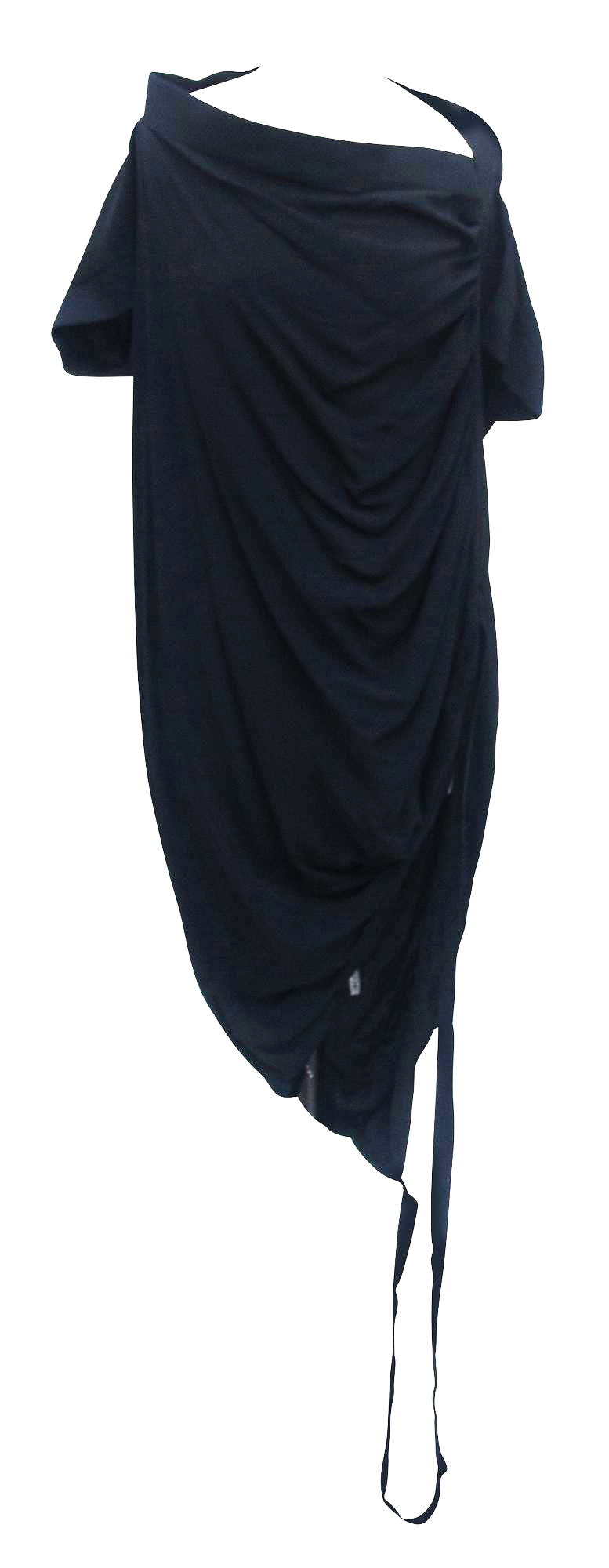 Vivienne Westwood DRAPED DRESS Description: Asymmetrical black cady draped...