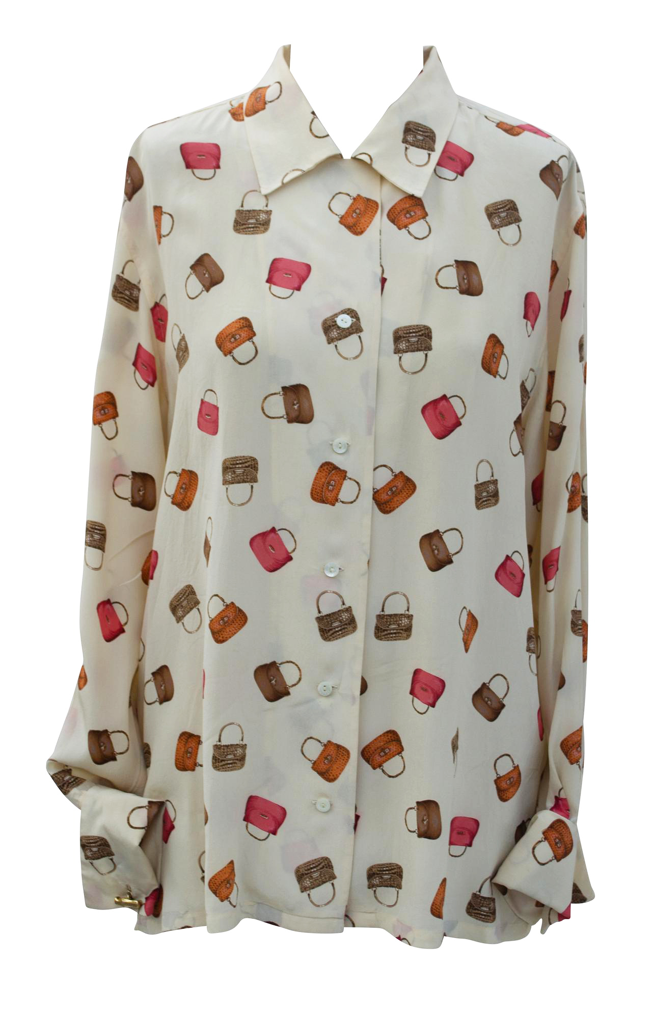 Gucci BAMBOO SHIRT WITH CUFFLINKS Description: Exclusive shirt in ecru silk...