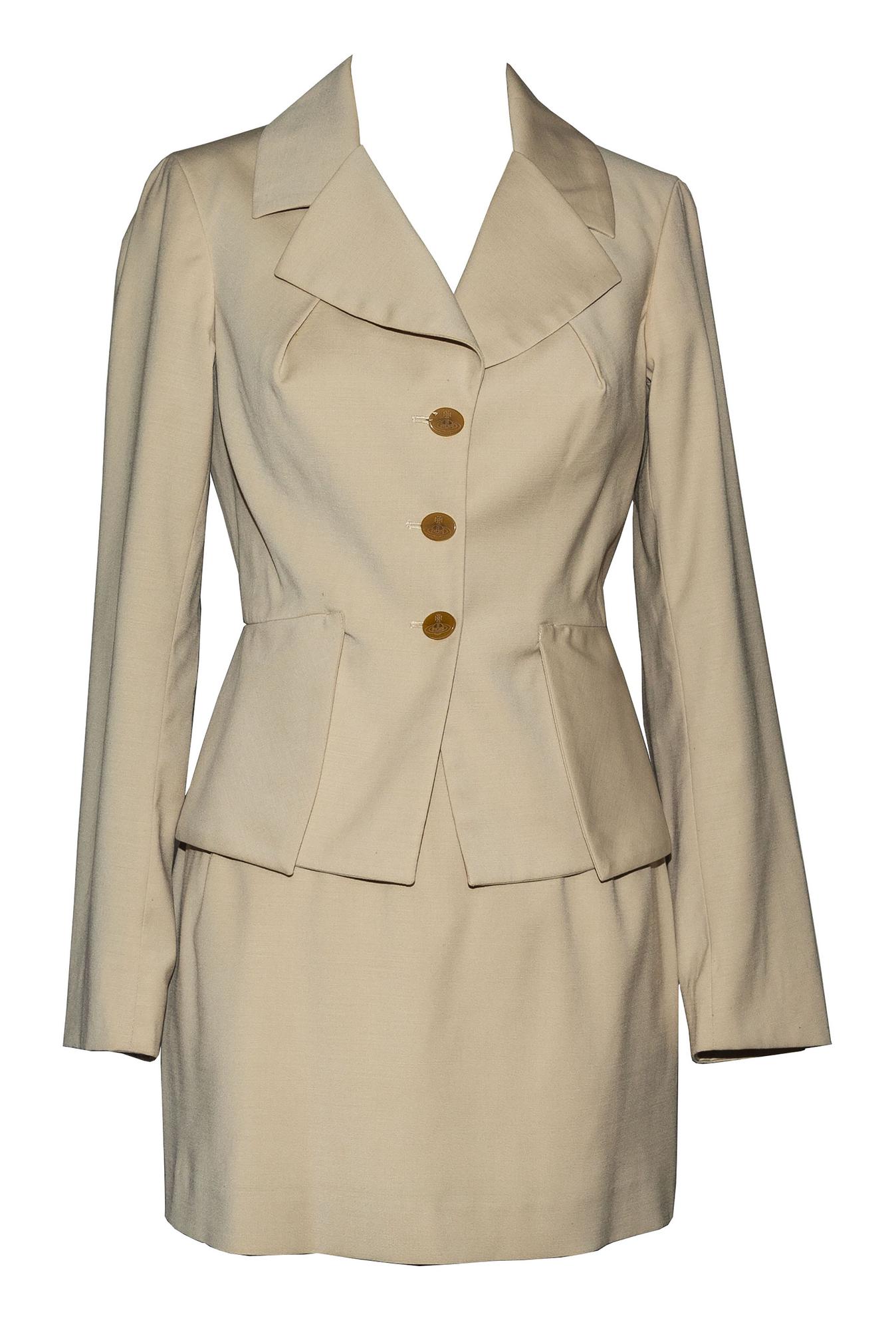 Vivienne Westwood BETTINA WOOL SUIT Description: Cream-colored wool suit...
