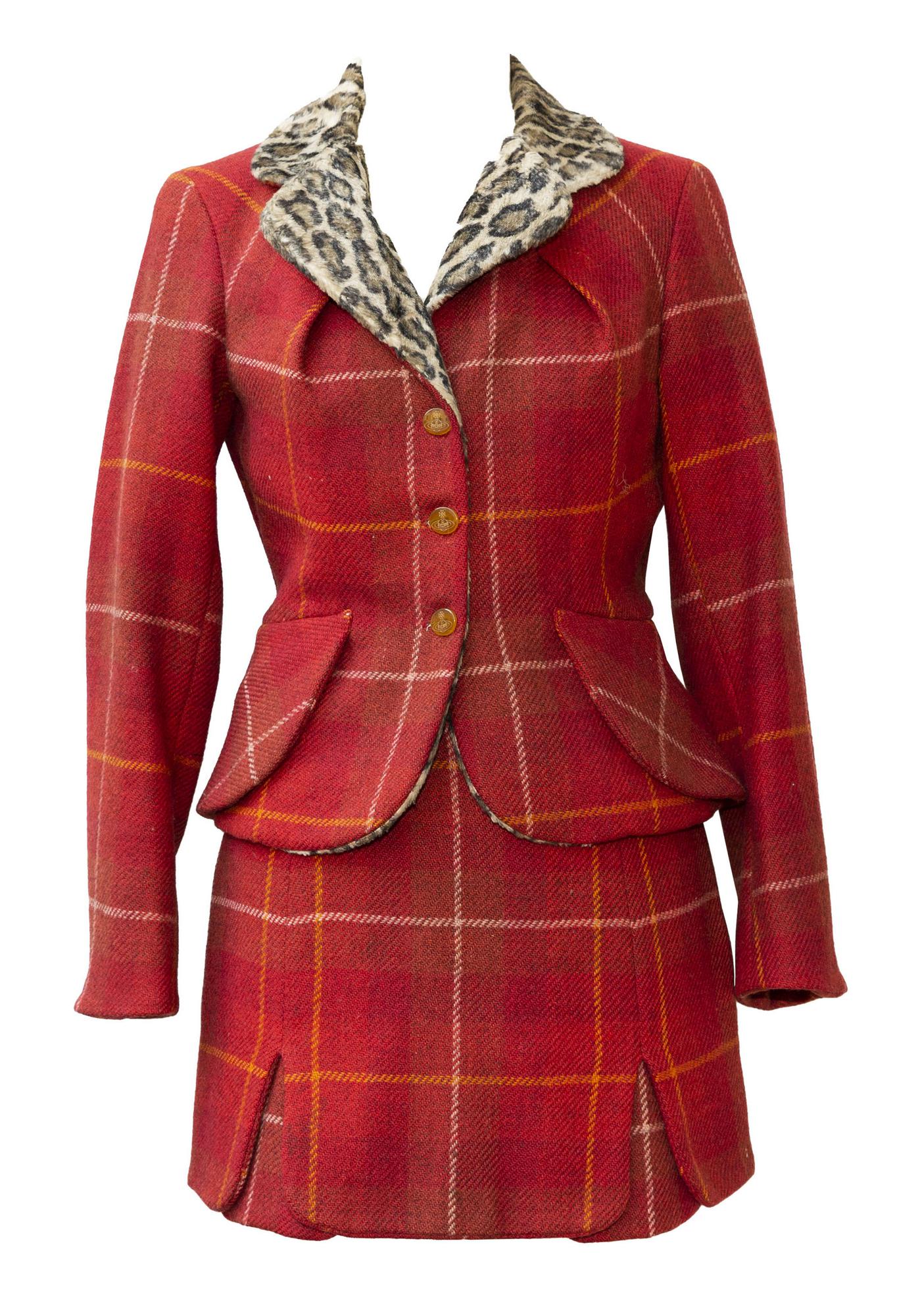 Vivienne Westwood BETTINA RED TARTAN SUIT Description: Red tartan tweed suit...