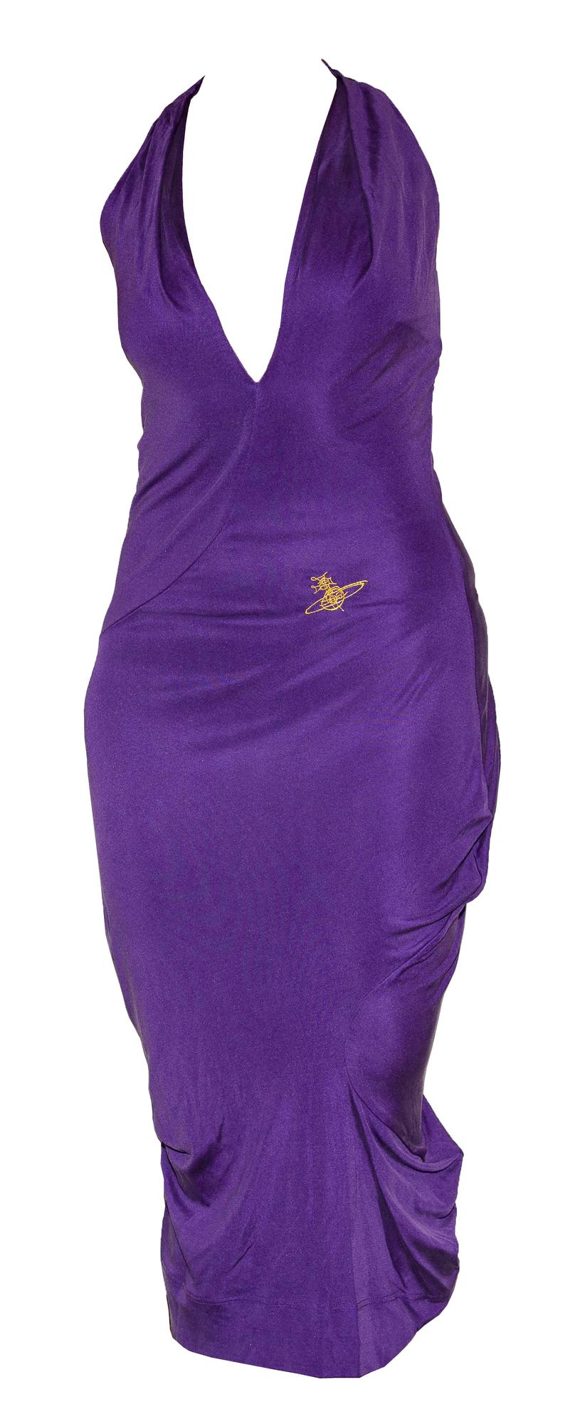 Vivienne Westwood DEEP NECKLINE DRESS Description: Purple pure silk jersey...