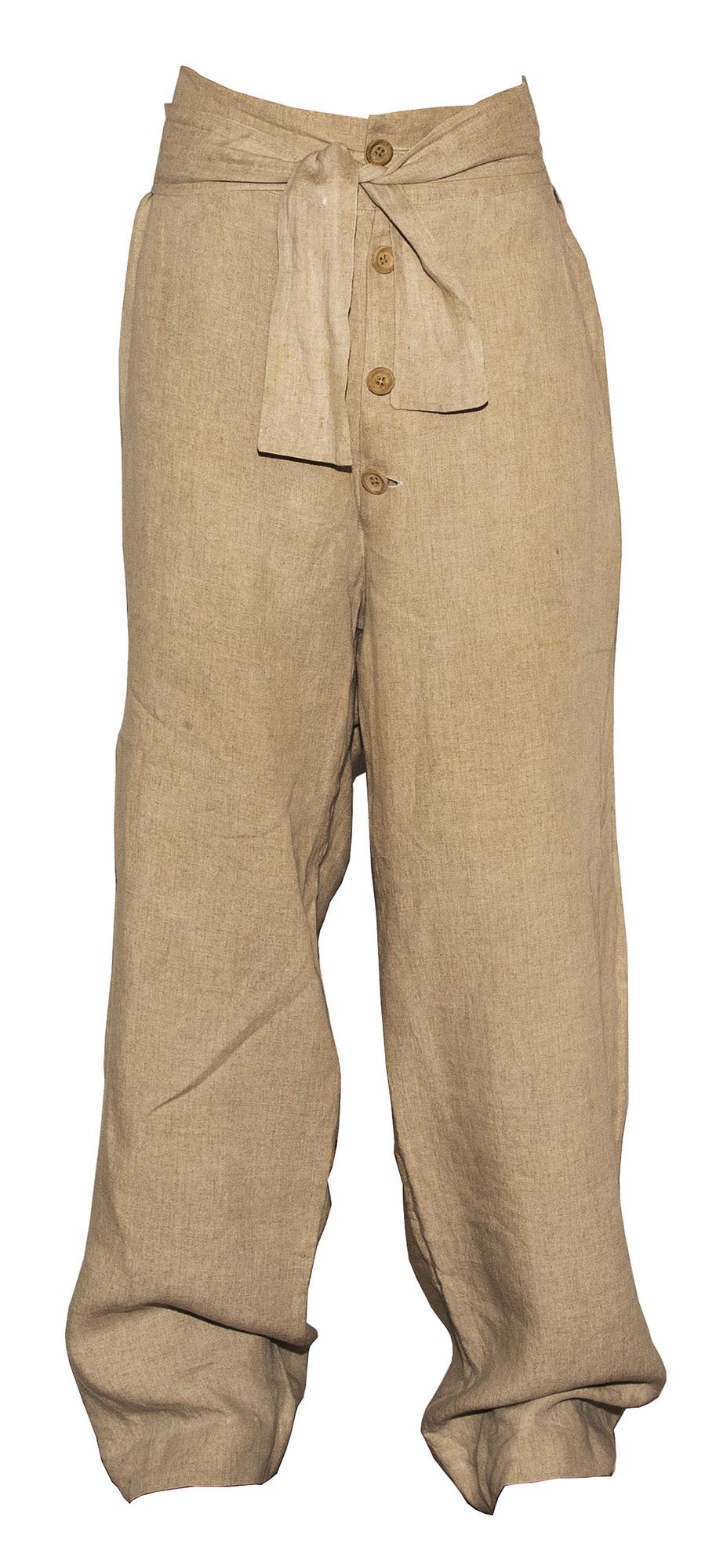 John Galliano WIDE TROUSER Description: Wide linen trousers with long lined...