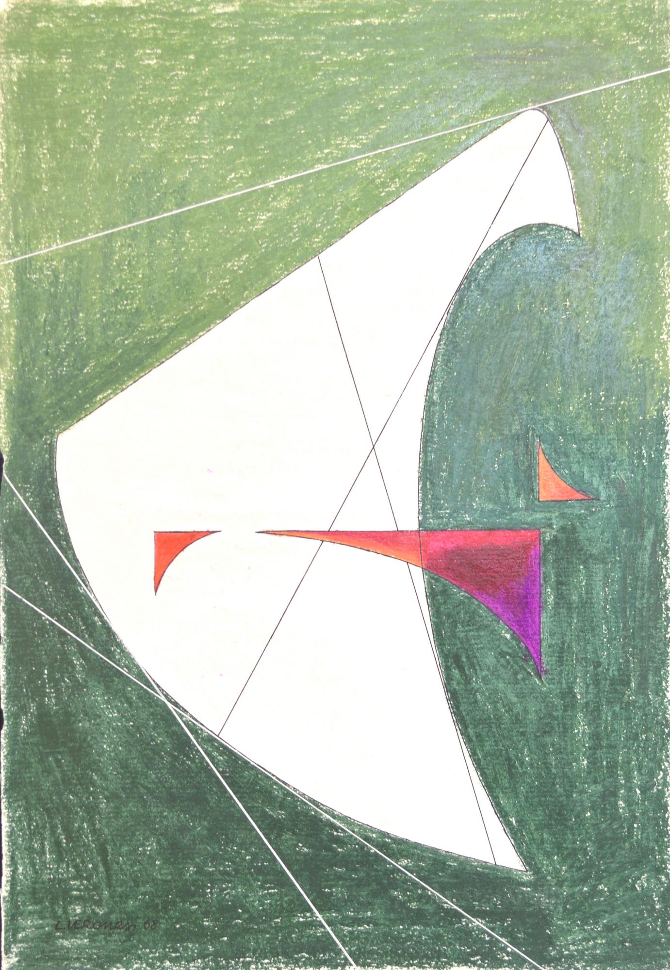 Luigi Veronesi (1908 - 1998) COMPOSIZIONE, 1968 gouache e matita su carta, cm...