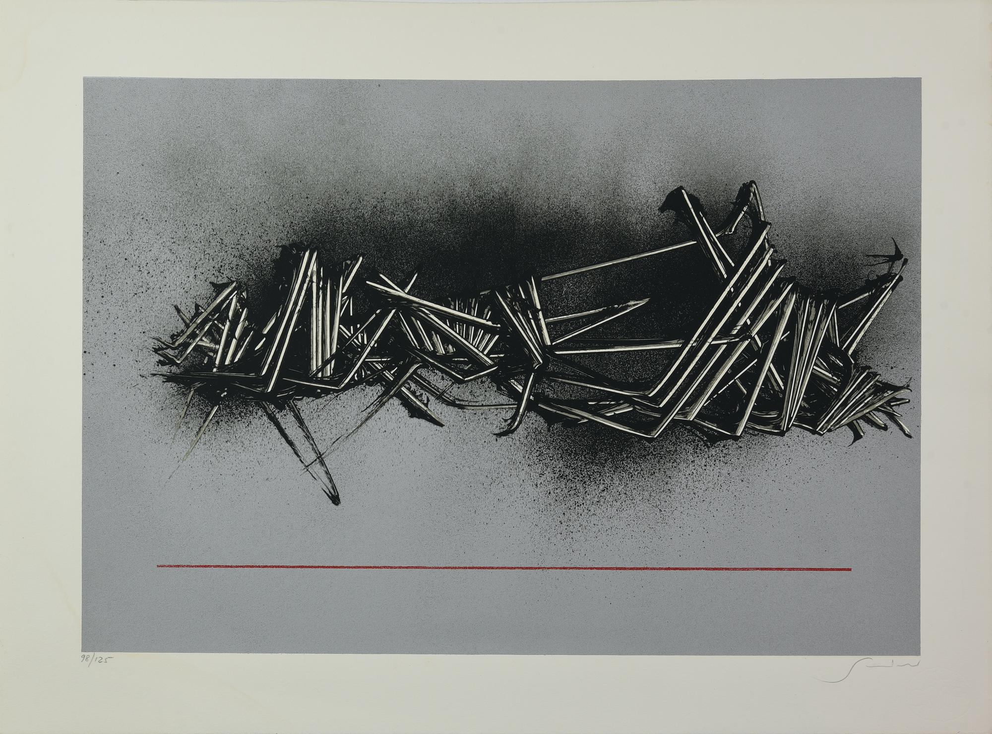 Emilio Scanavino (1922 - 1986) SENZA TITOLO serigrafia, cm 56x76; es. 98/125...