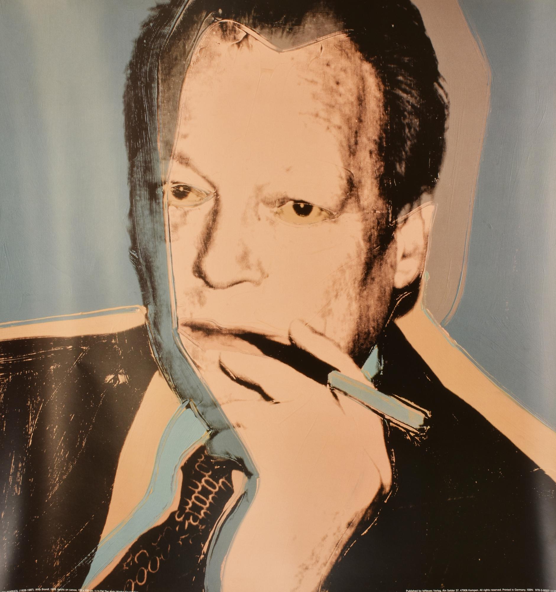 Da Andy Warhol PORTRAIT OF WILLY BRANDT stampa tipografica, cm 69x69