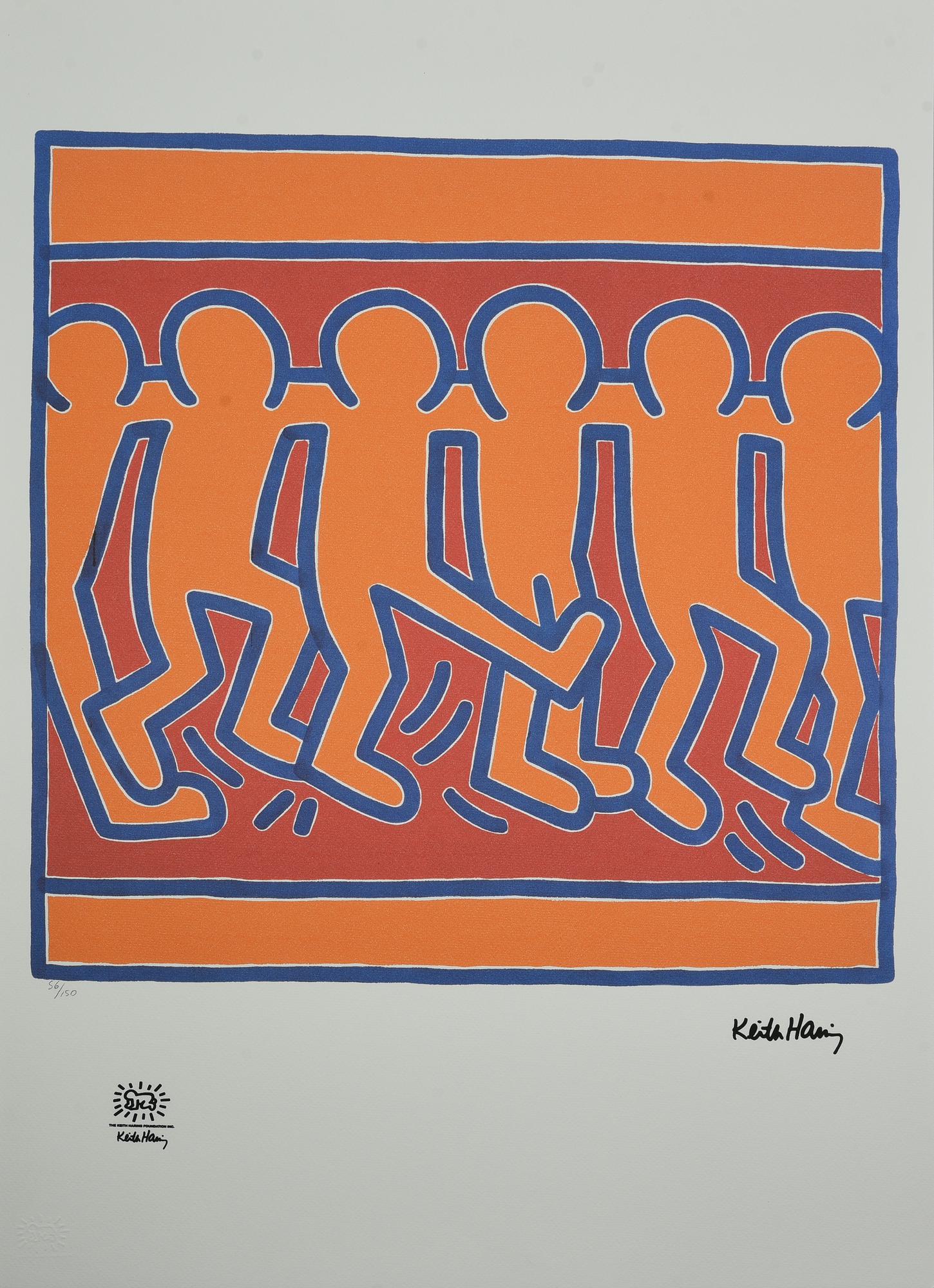 D'apres Keith Haring SENZA TITOLO fotolitografia, cm 70x50; es. 56/150 firma...