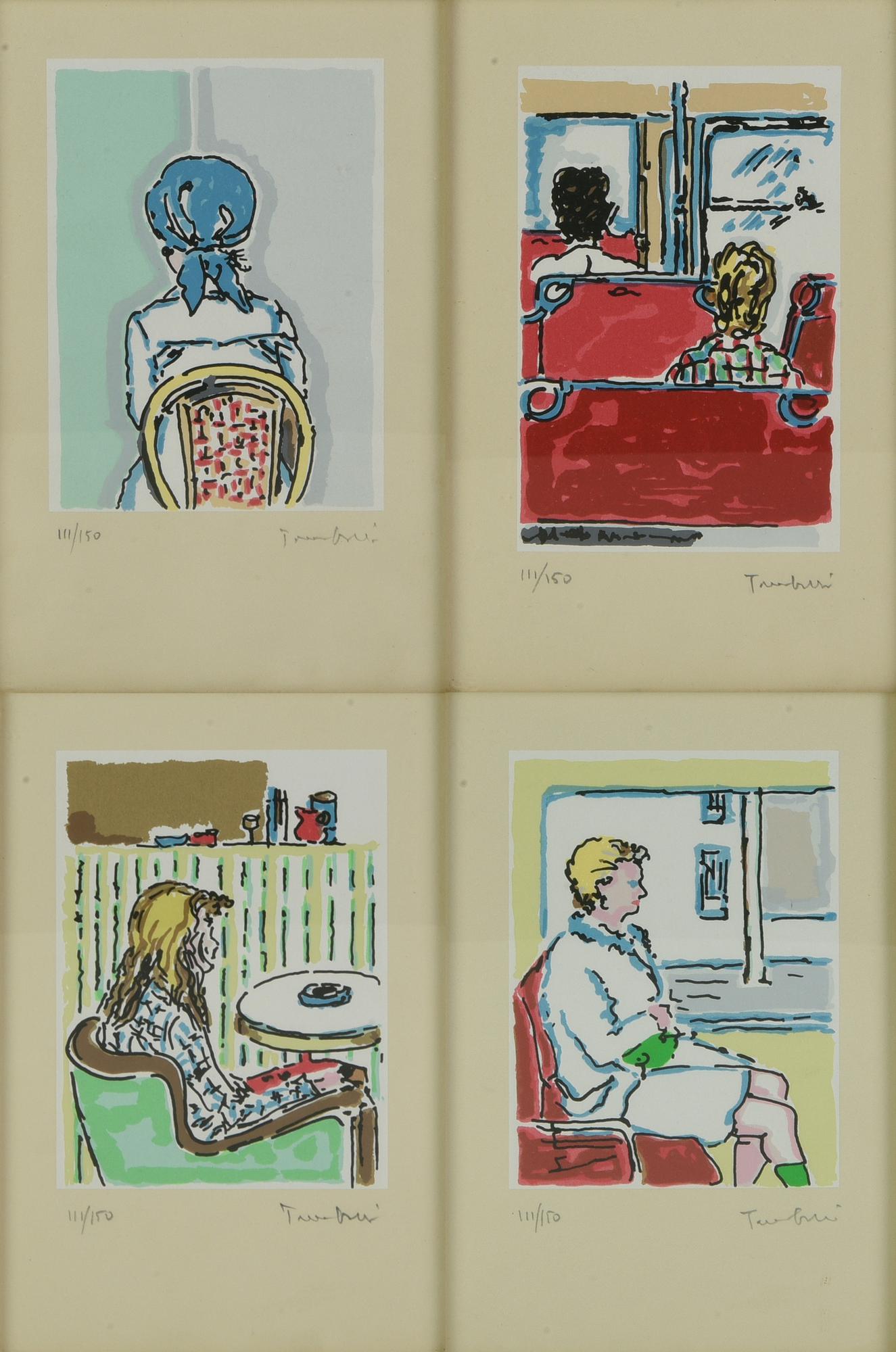 Orfeo Tamburi (1910 - 1994) SENZA TITOLO, 1980 serigrafia, cm 21x14 ciascuna;...