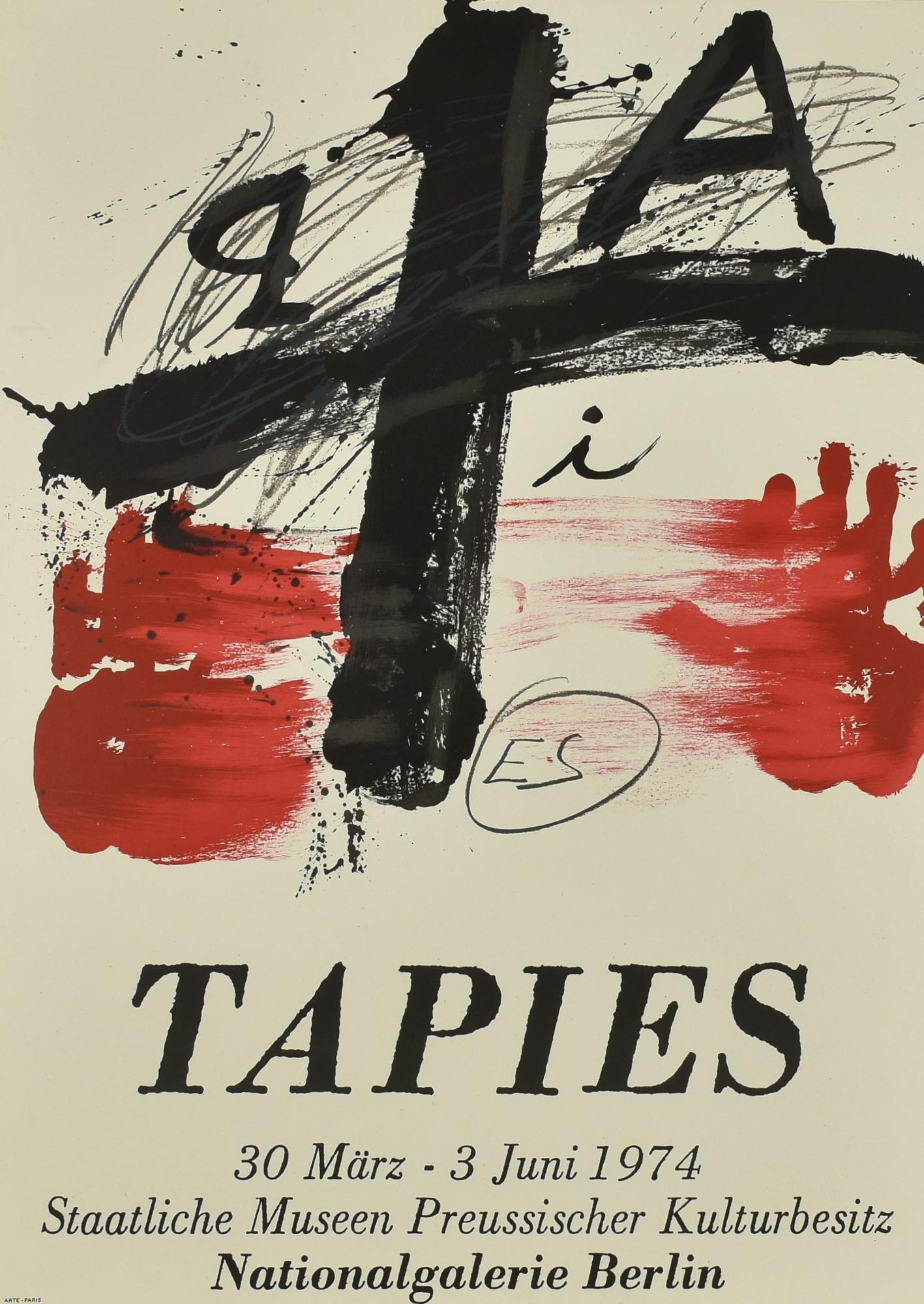 Antoni Tapies (1923 - 2012) SENZA TITOLO, 1974 manifesto litografico su...