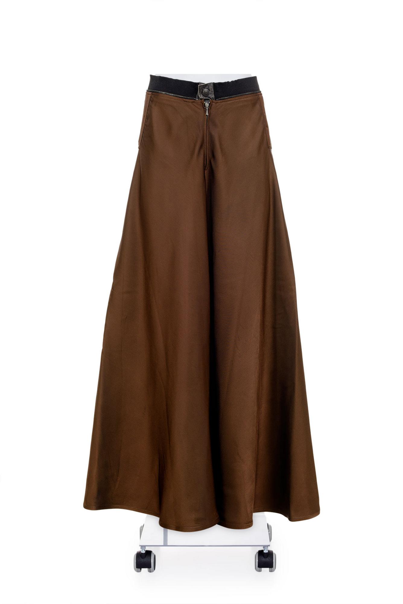 JEAN PAUL GAULTIER Bias cut maxi skirt DESCRIPTION: Brown bias cut maxi skirt...