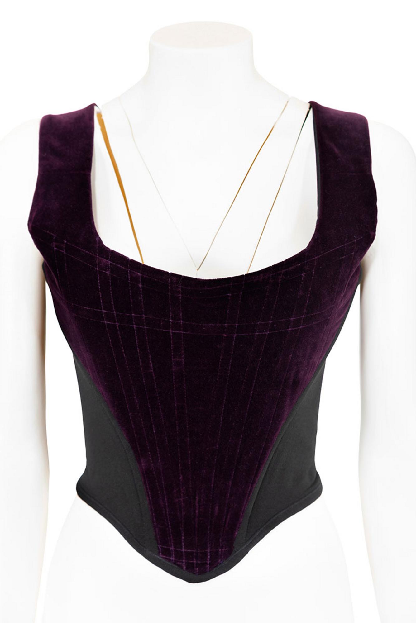 VIVIENNE WESTWOOD Iconic and rare velvet bustier DESCRIPTION: Iconic and rare...