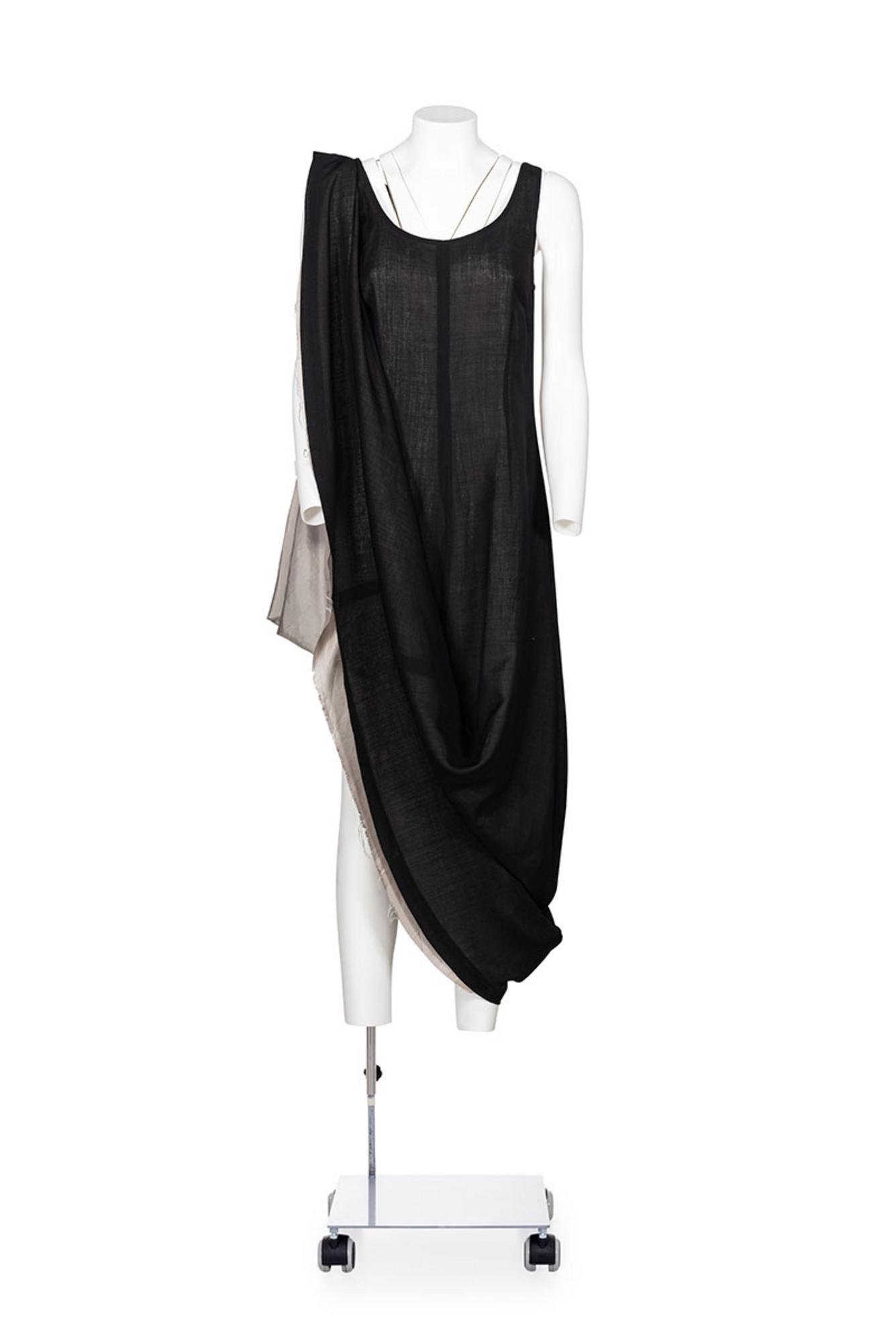 MAISON MARTIN MARGIELA Iconic and rare sleeveless dress with wide draping...