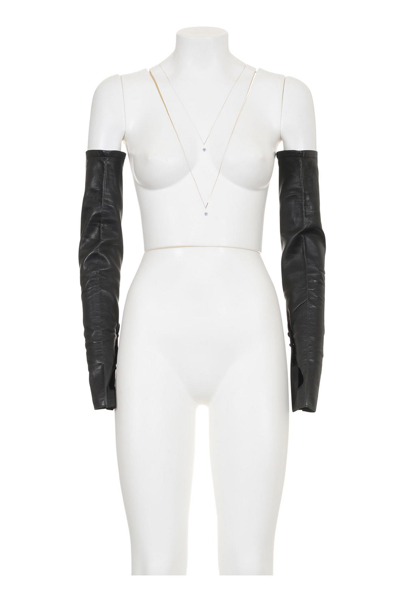 MAISON MARTIN MARGIELA Iconic soft leather sleeves DESCRIPTION: Iconic black...