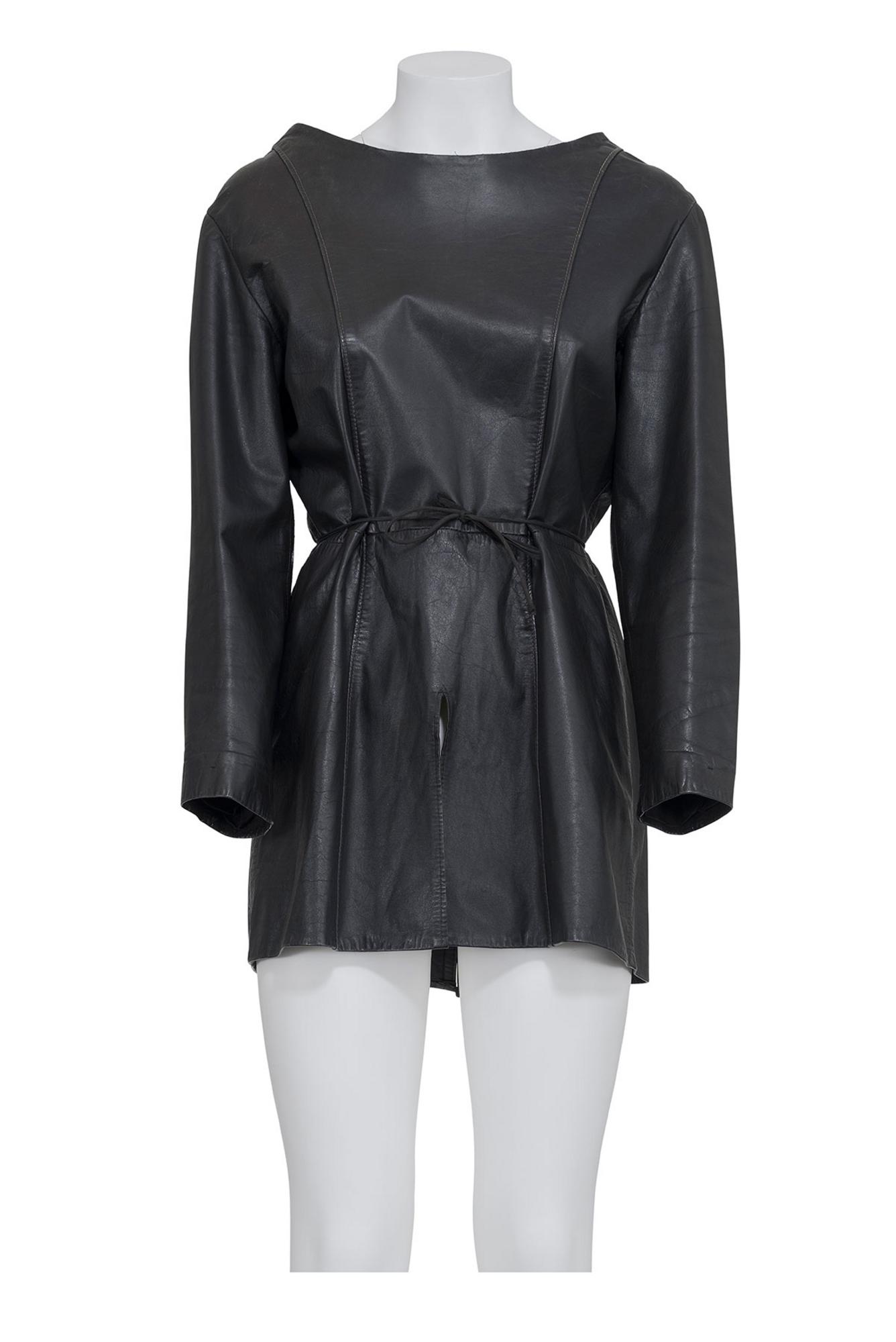 MAISON MARTIN MARGIELA Rare and iconic artisanal customized leather top...