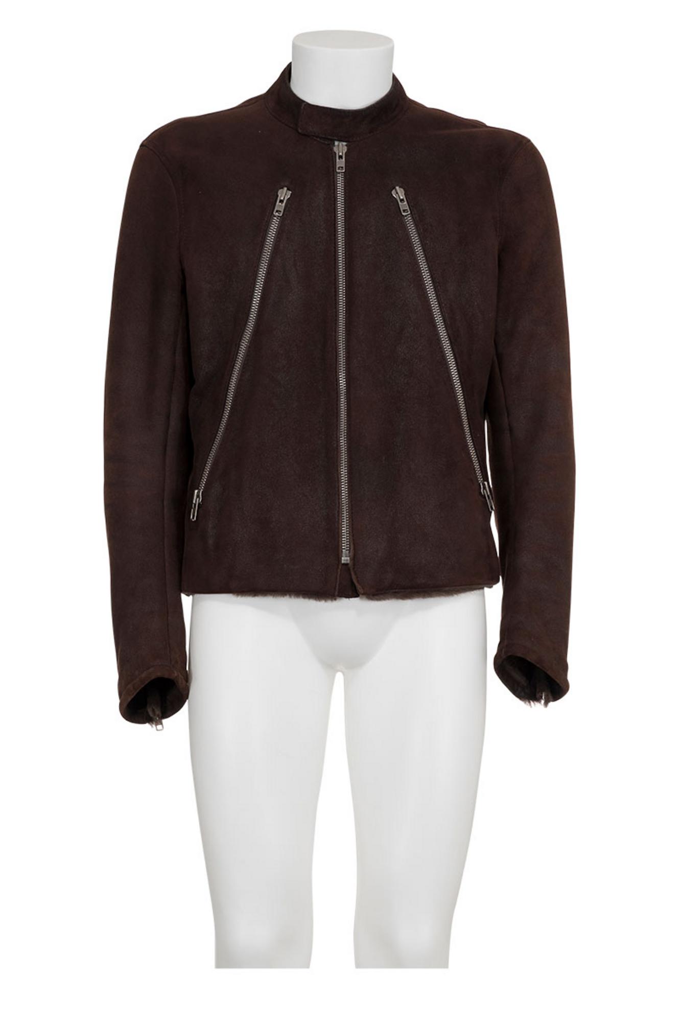 MAISON MARTIN MARGIELA Iconic and rare shearling motorcycle jacket...