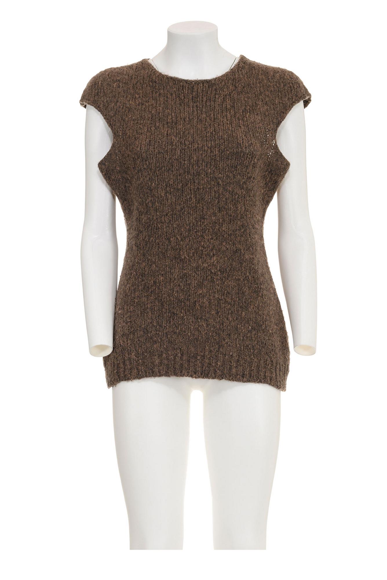 MAISON MARTIN MARGIELA Sleeveless knitted top DESCRIPTION: Sleeveless brown...