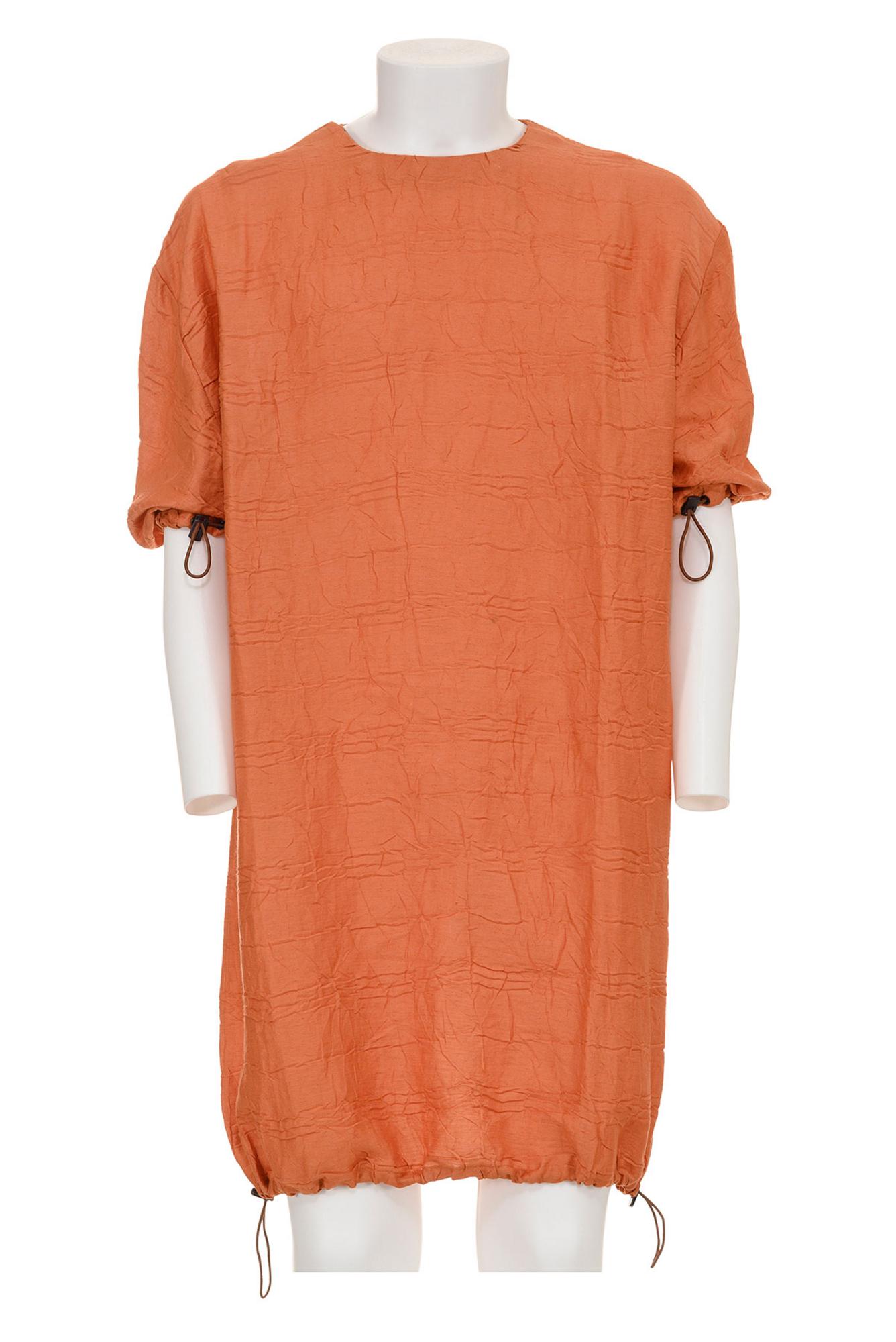 RAF SIMONS Crinkled tunic with elasticated strings at hems DESCRIPTION:...