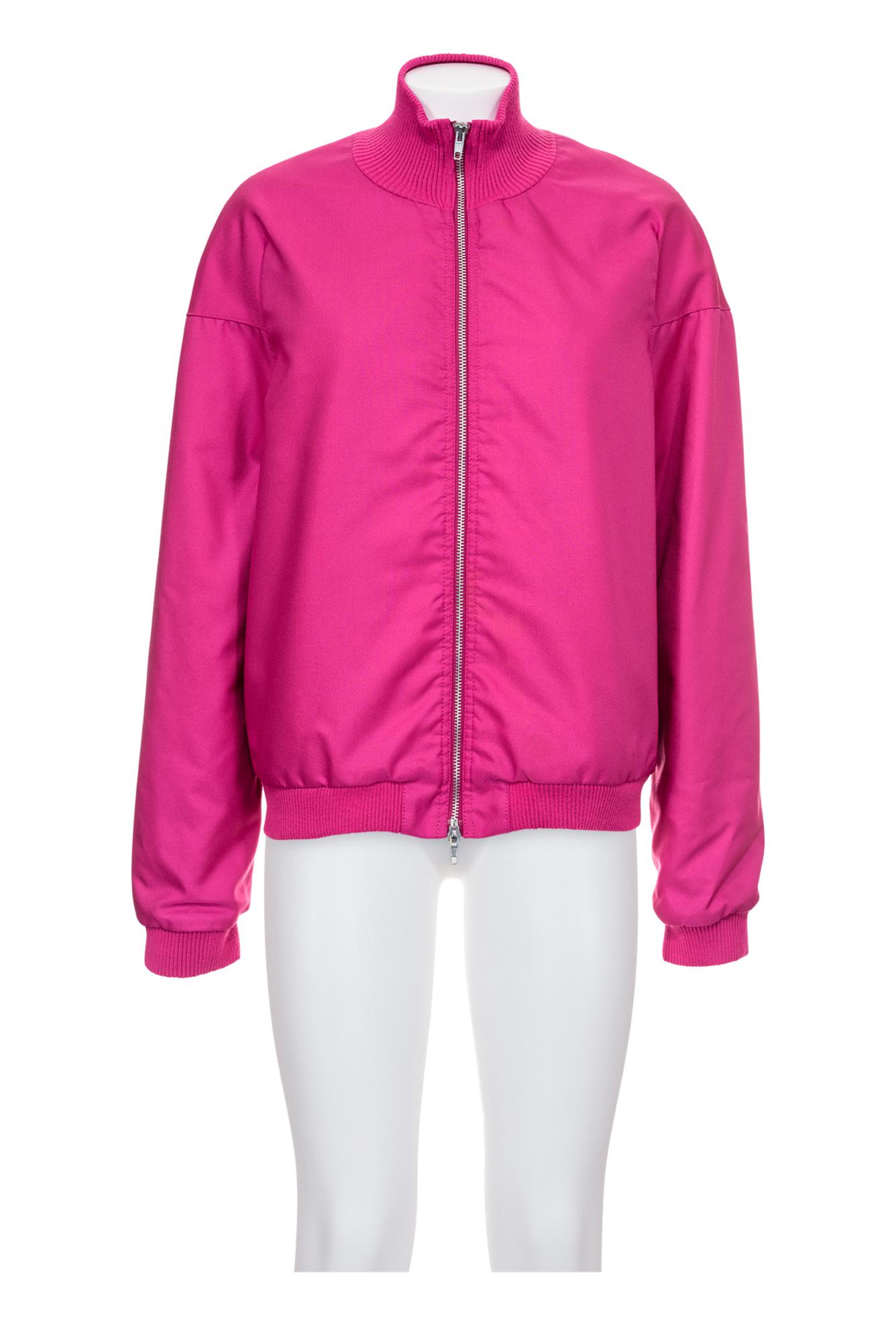 HELMUT LANG Padded bomber jacket DESCRIPTION: Fuchsia padded bomber jacket...