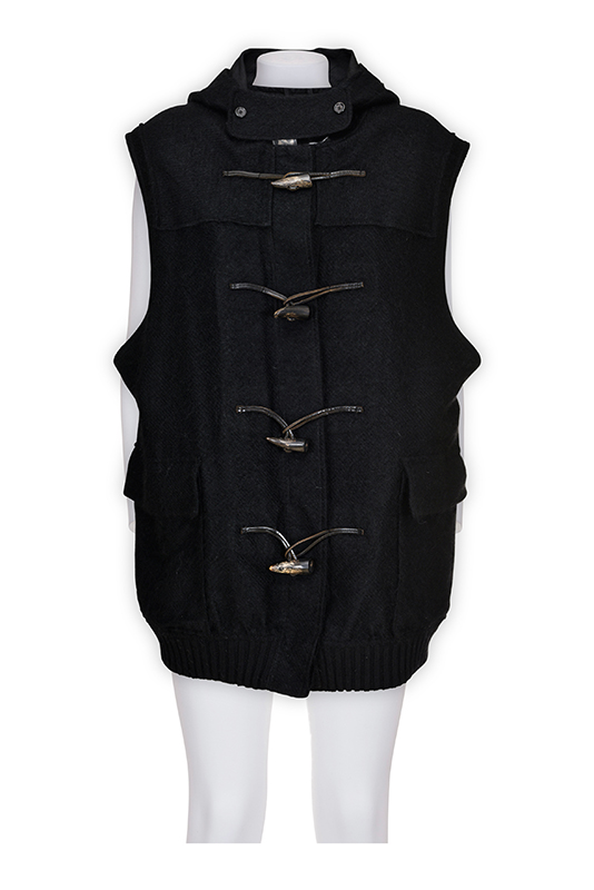 BALENCIAGA BY NICOLAS GHESQUIERE Rare oversize hooded Montgomery vest...