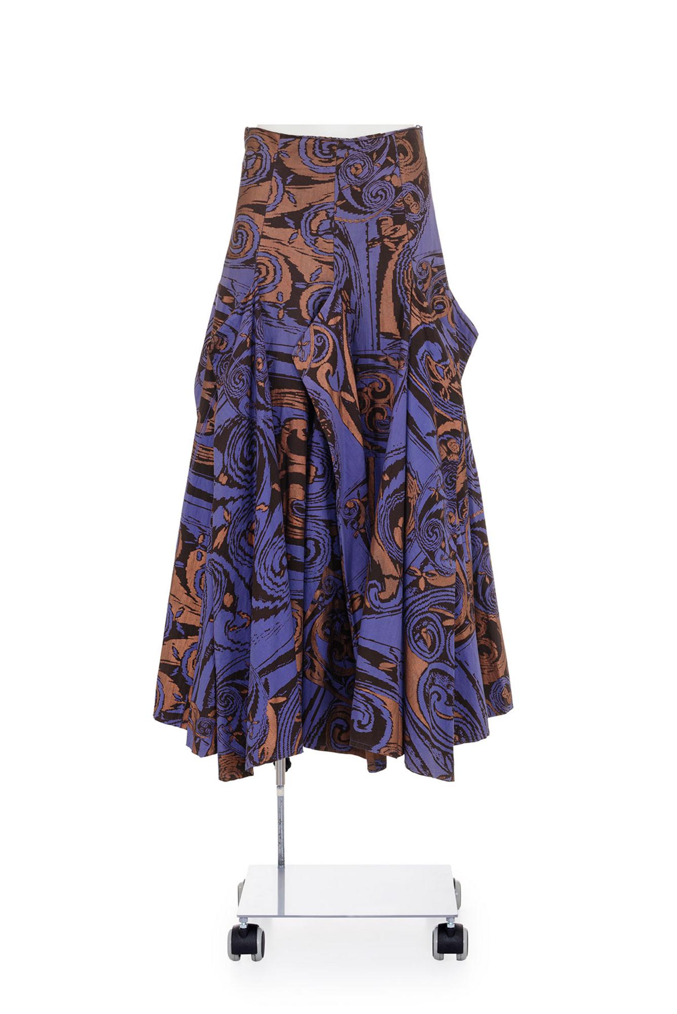 BODY MAP Rare panelled printed maxi skirt DESCRIPTION: Rare purple, rust and...