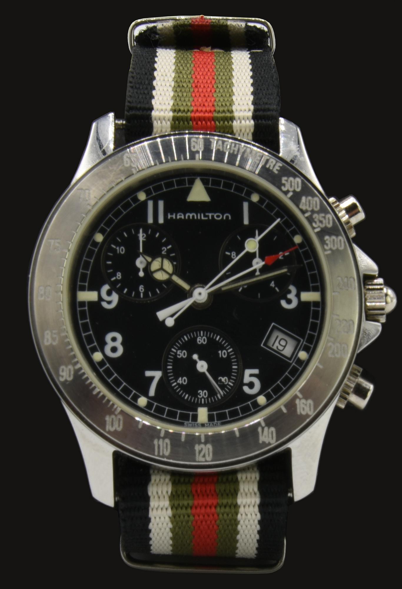 HAMILTON CHRONOGRAPH 5890A CASSA: in acciaio, fondello in acciaio ad...