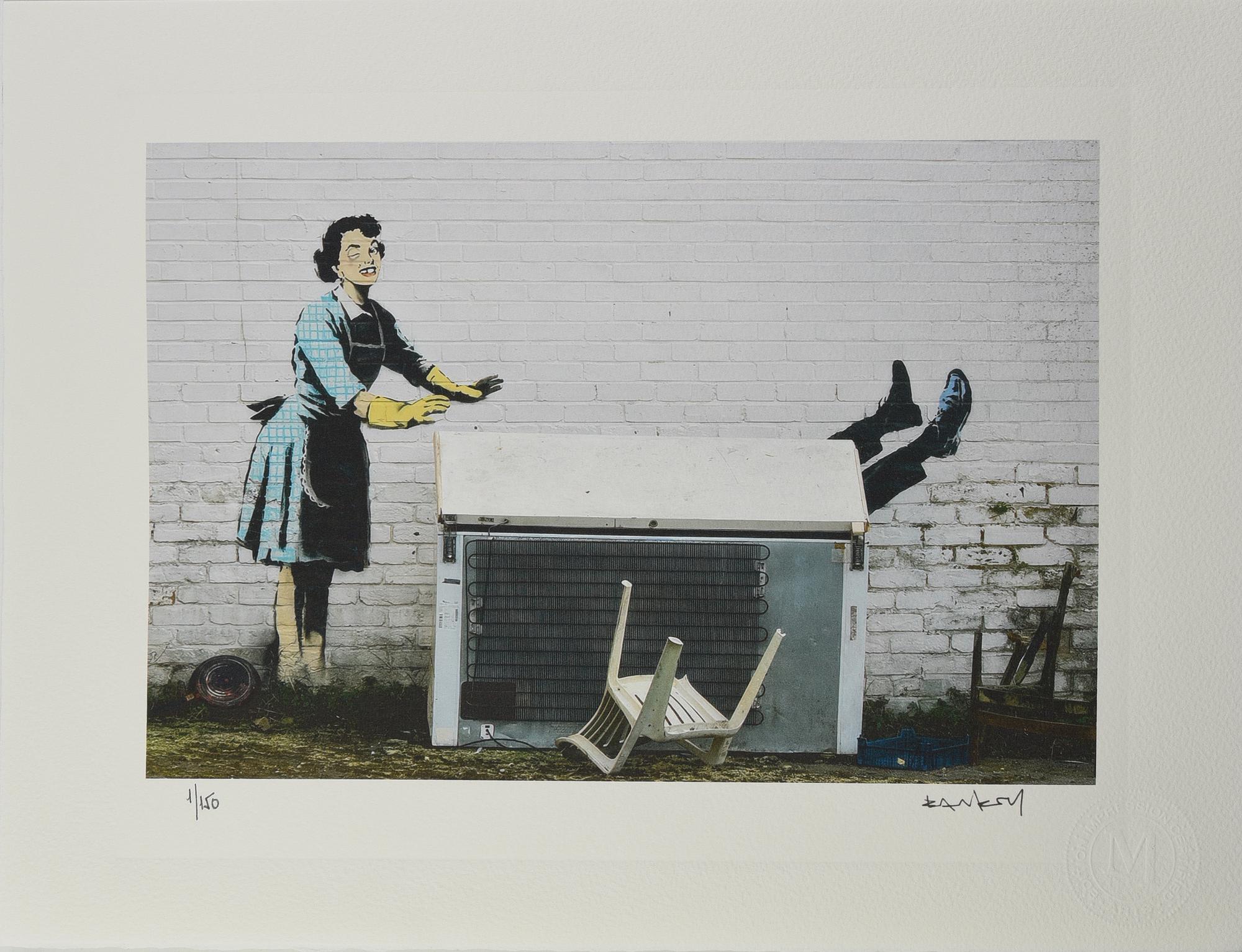 Da Banksy VALENTINE'S DAY (2023) eliografia su carta, cm 28,5x38,5; es. 1/150...