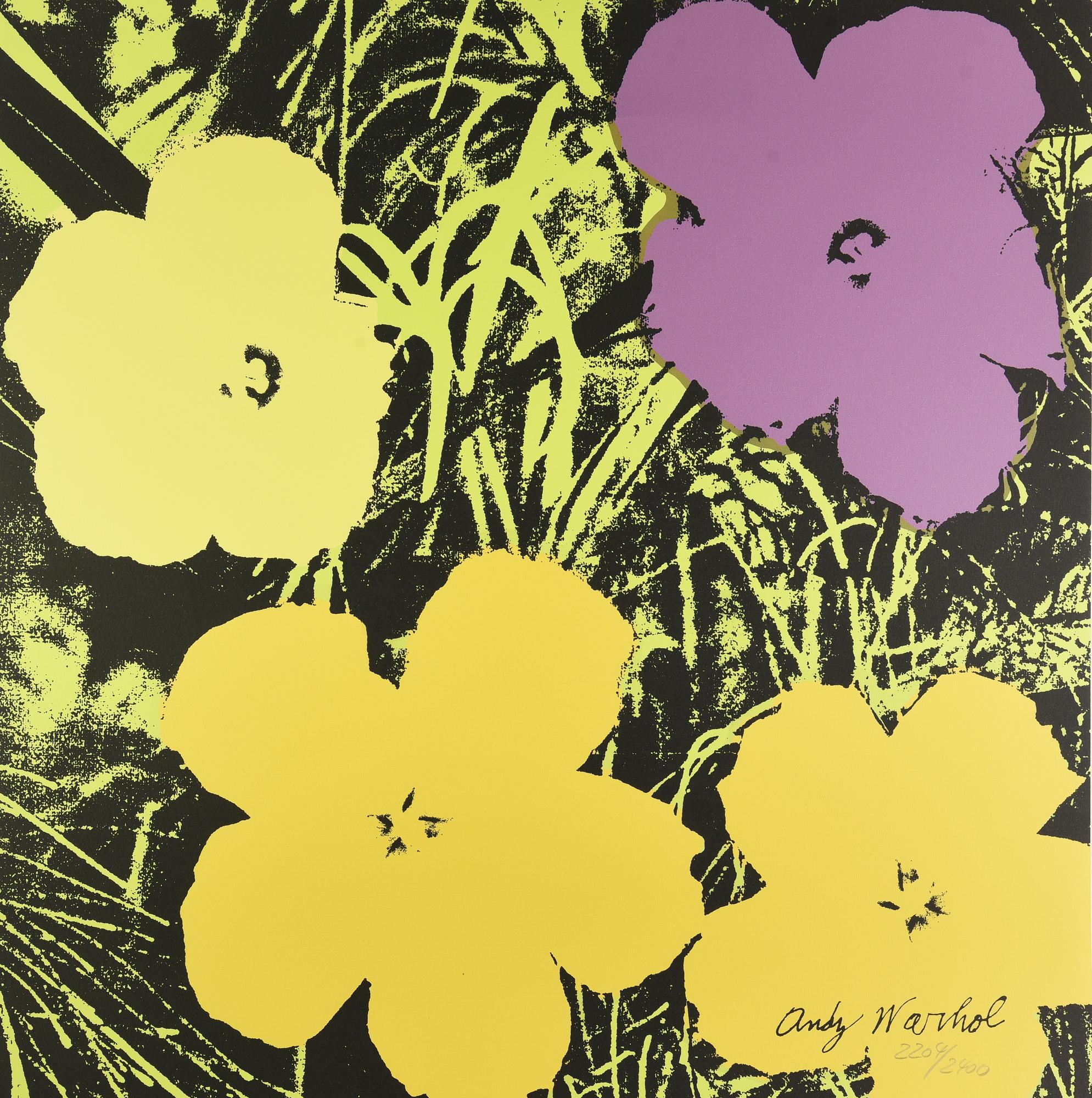 Da Warhol Andy FLOWERS fotolitografia su cartoncino, cm 60x60; es....